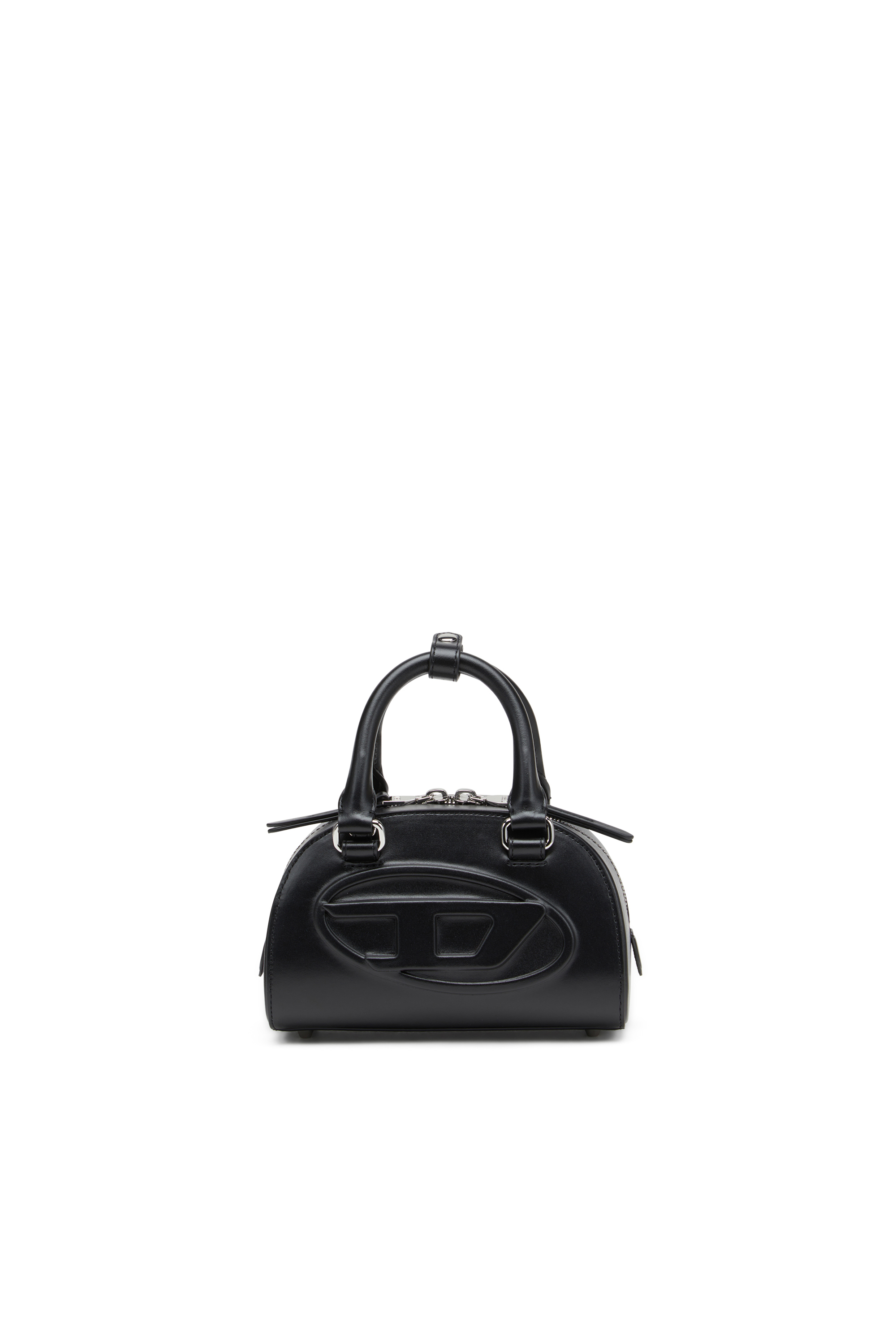 Diesel - 1DR DOME CROSSBODY, Woman's 1DR Dome-Leather mini bowling bag in Black - 1