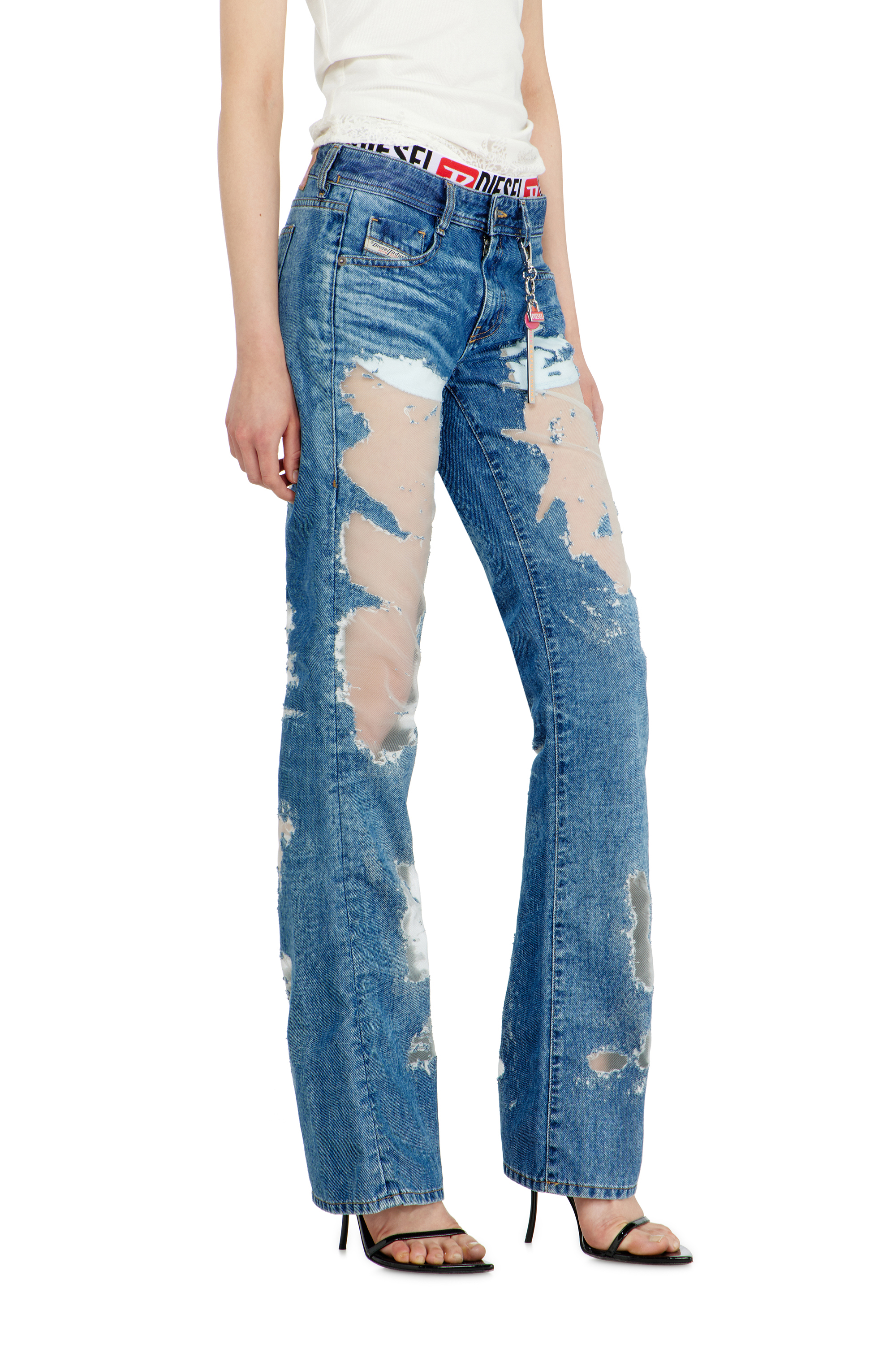 Diesel - Bootcut Jeans 1969 D-Ebbey 068ZH Femme, Bleu moyen - Image 4
