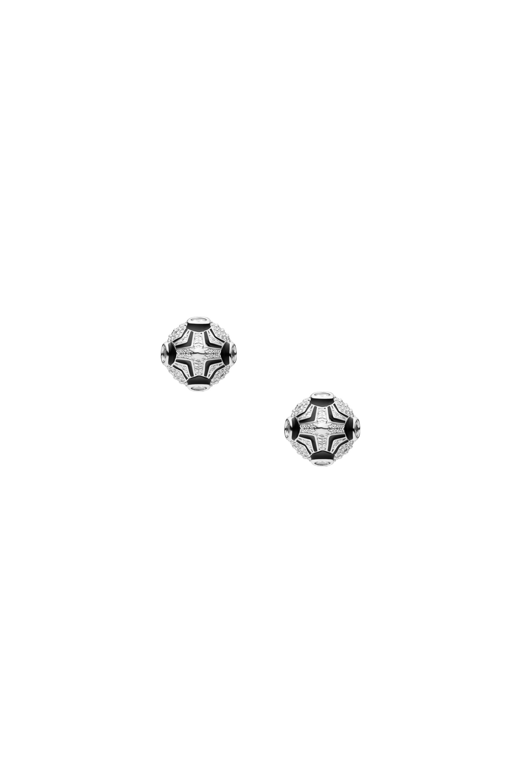 Diesel - DX1657931 JEWELLERY, Boucles d'oreilles &agrave; clous en laiton bicolore Mixte in Gris argent&eacute; - 2