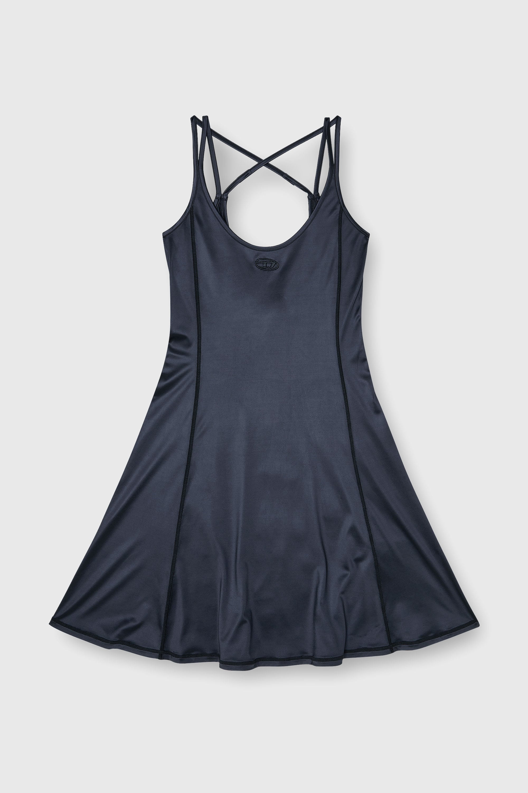 Diesel - D-IMMY, Robe fluide &agrave; fines bretelles doubles Femme in Noir - 1