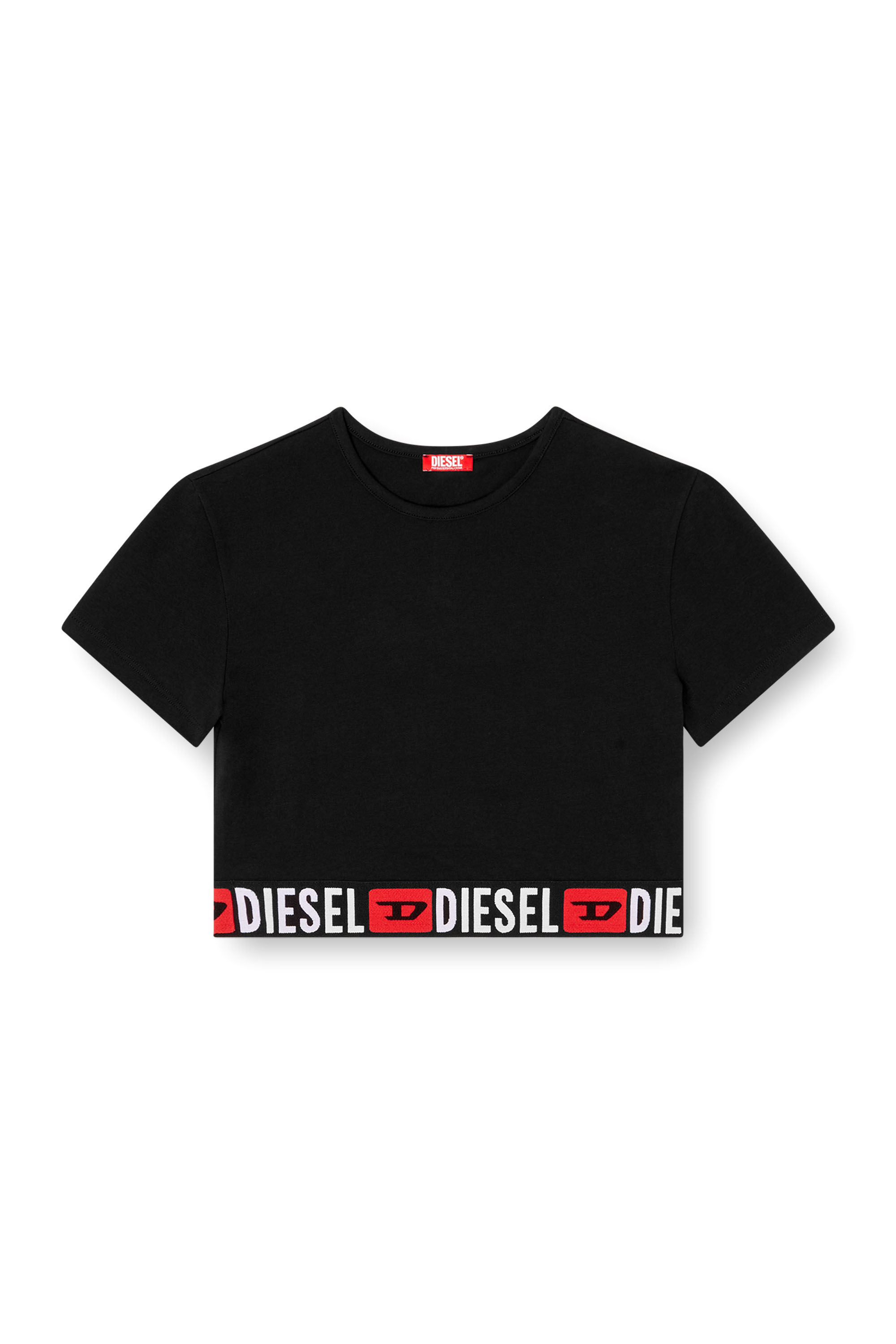 Diesel - IRMA-D-CORE, Crop top avec bande à logo Femme in Noir - 4