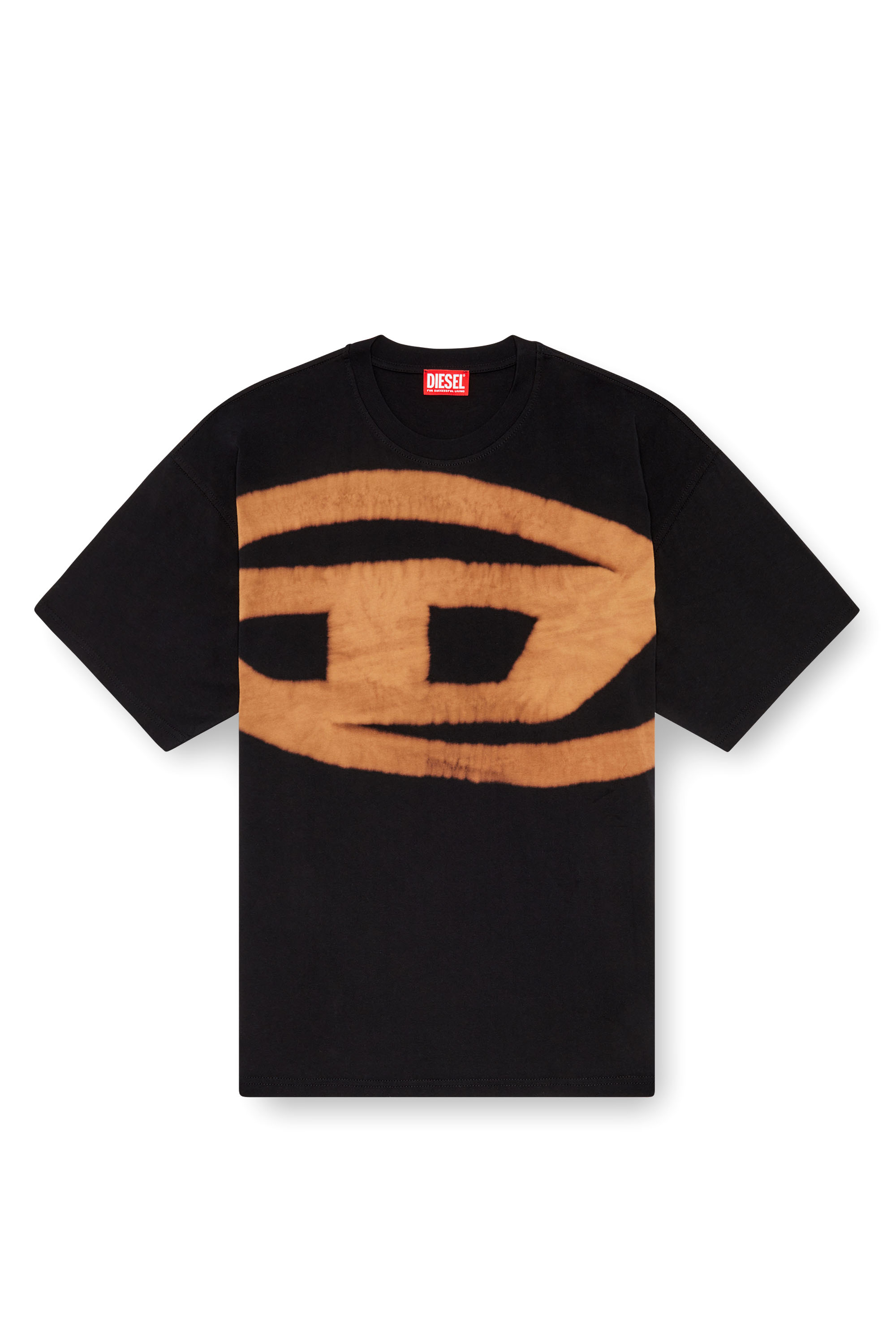 Diesel - T-BOXT-BLEACH, T-shirt avec logo Oval D effet blanchi Homme in Polychrome - 2