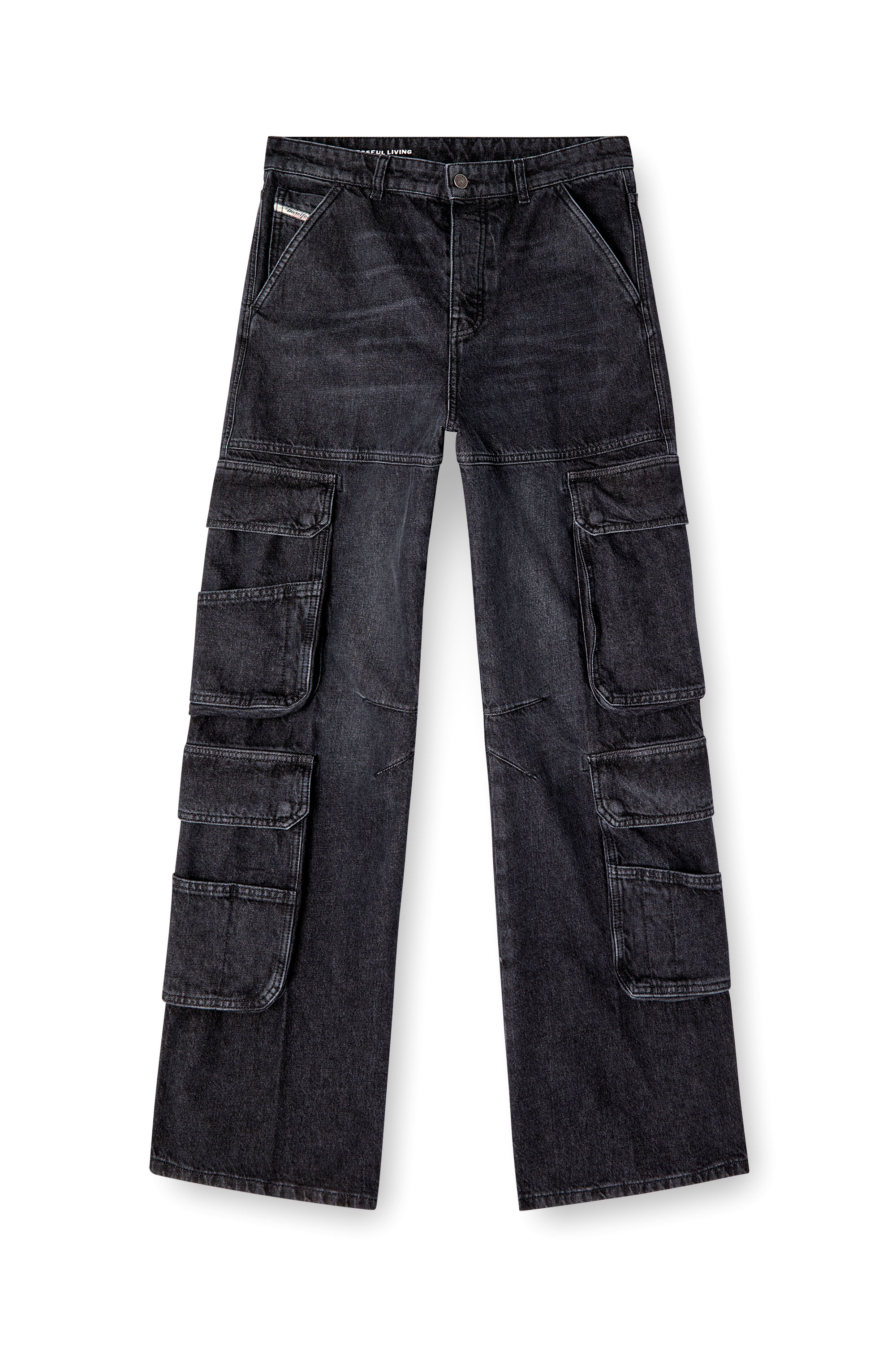 Diesel - Straight Jeans 1996 D-Sire 0HLAA Femme, Noir/Gris foncé - Image 3