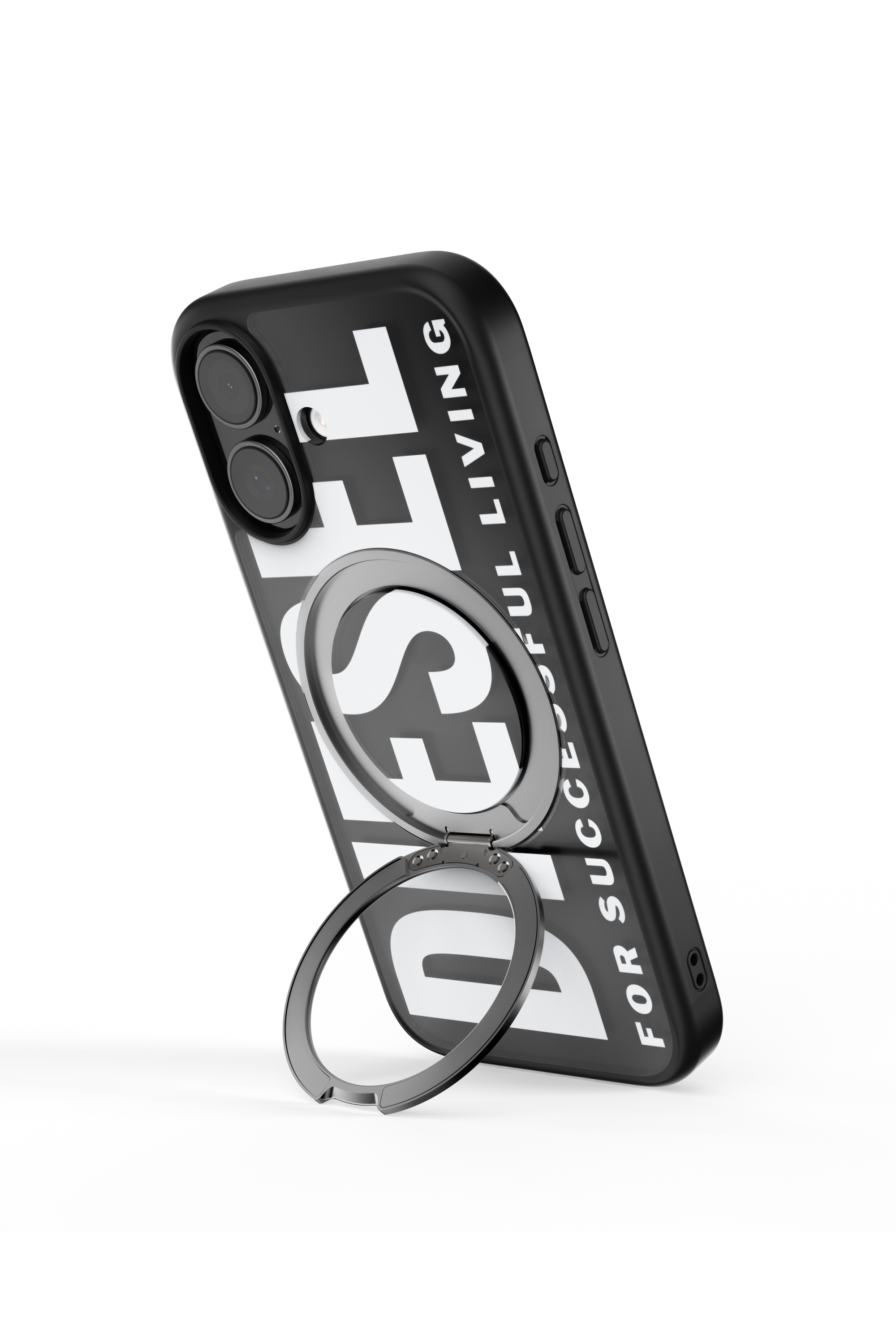 Diesel - 60403 RING STAND CASE, Étui Ringstand-Magsafe pour iPhone 17 Mixte in Noir - 5