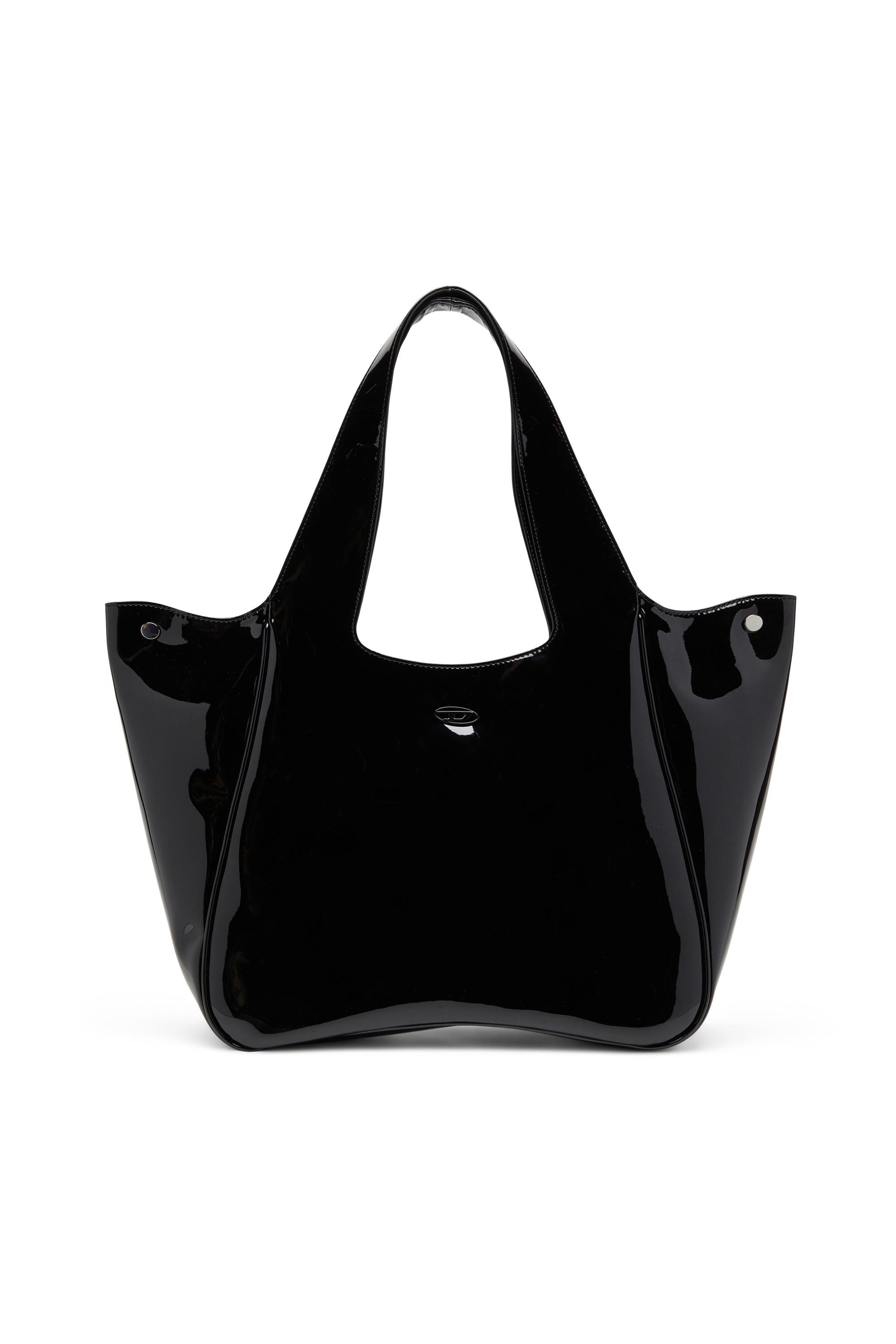 Diesel - PLAY SHOPPER EW, Play-Sac tote en PU brillant Femme in Noir - 1