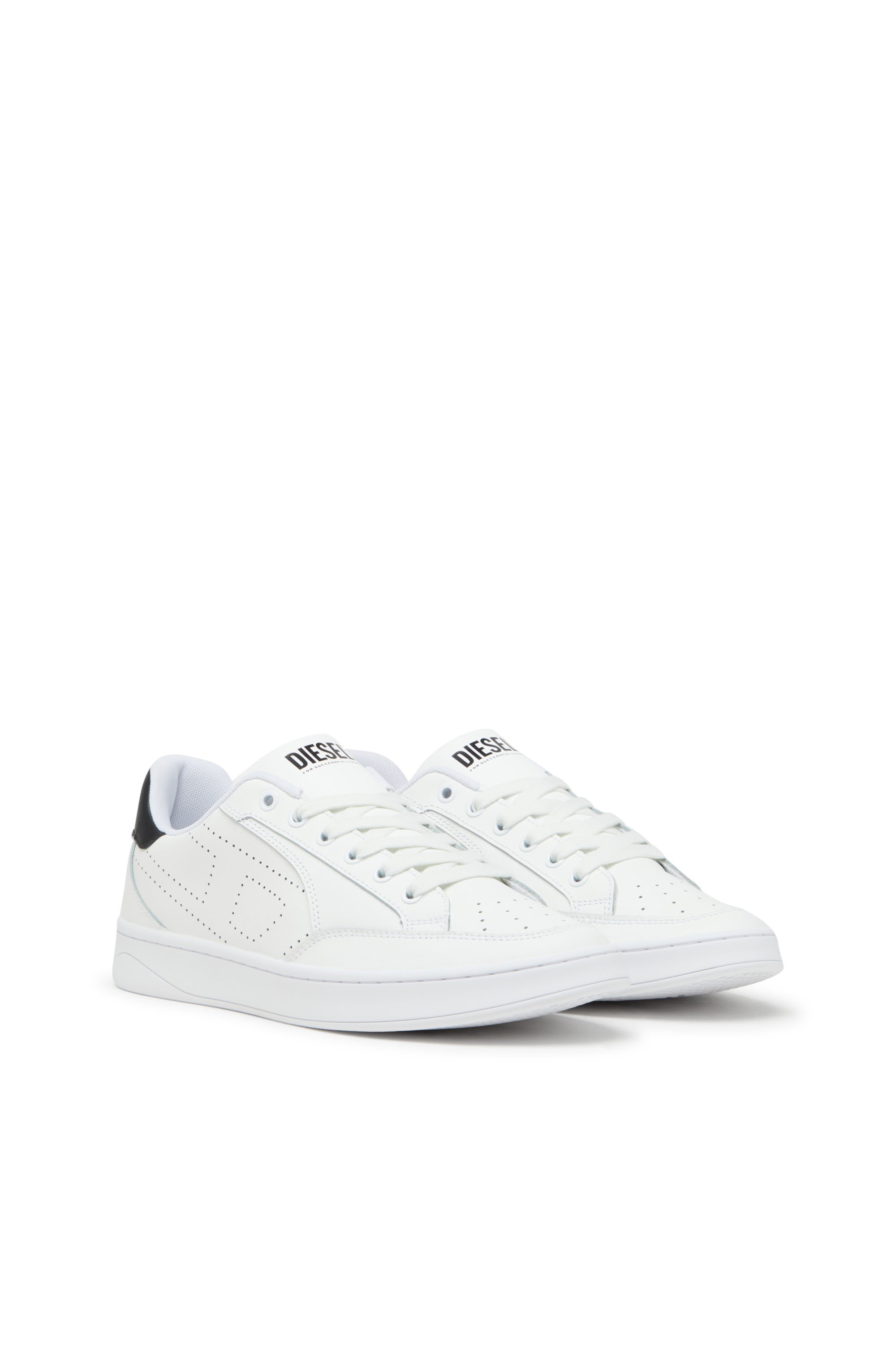 Diesel - S-DAKOTA LOW, S-Dakota-Sneakers en cuir avec logo perforé Homme in Polychrome - 2