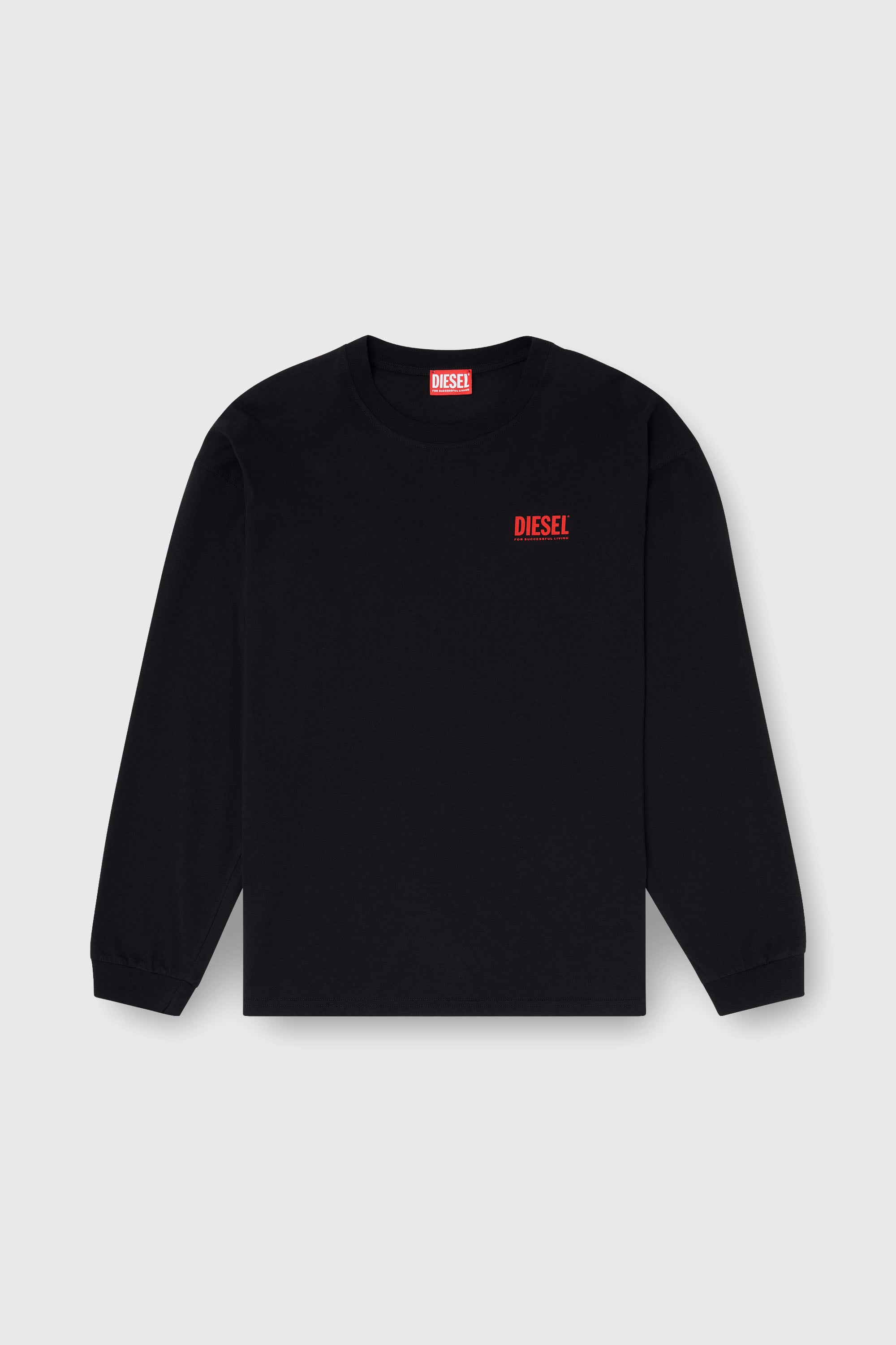 Diesel - T-BOXT-LS-BISK, Man's Relaxed long-sleeve T-shirt with Biscotto logo in Black - 2