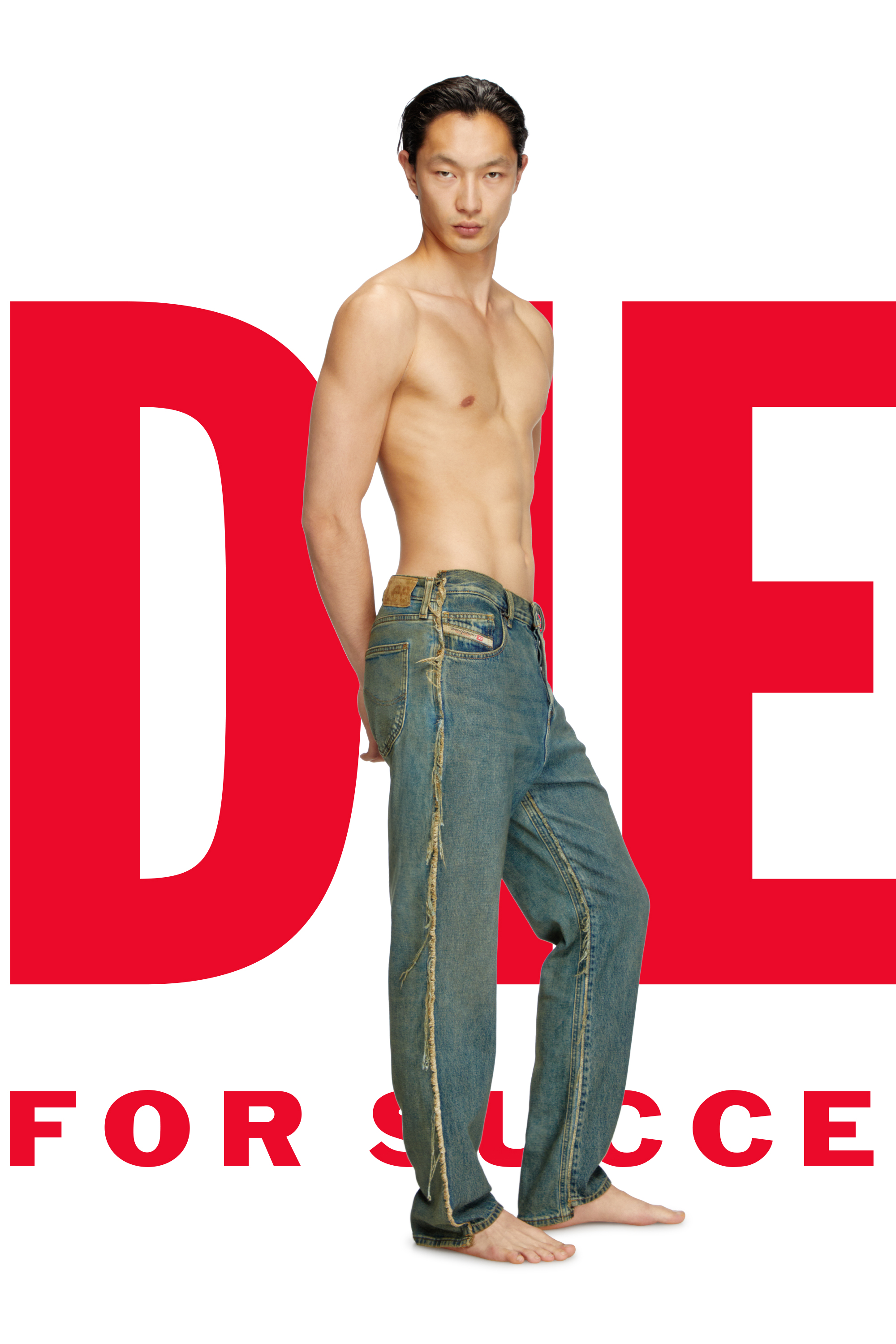 Diesel - Regular Jeans Dieseloves 03 09M98 Homme, Bleu Foncé - Image 1