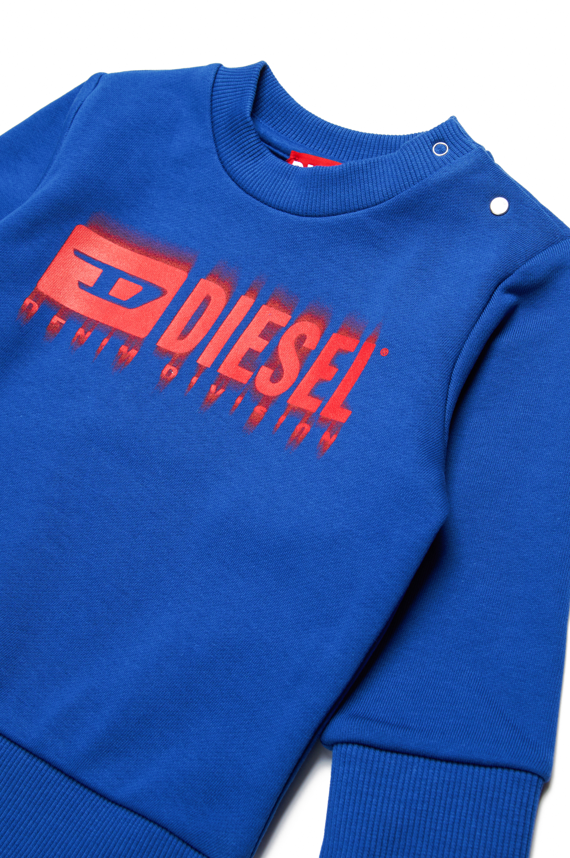 Diesel - SGINNL8B, Mixte Sweat-shirt avec logo taché in Bleu - Image 3