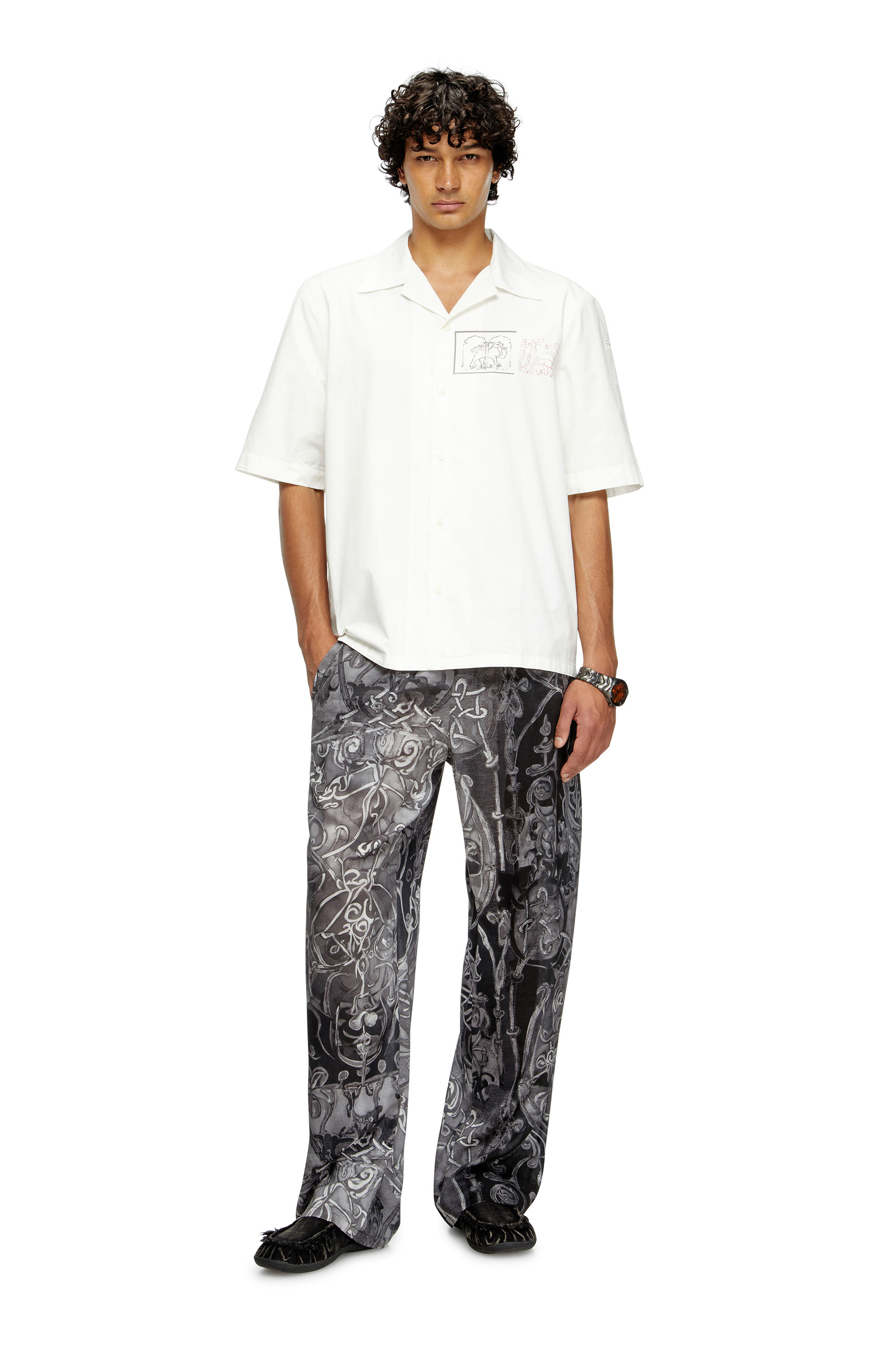 Diesel - S-BRACK-A-HGBS, Chemise avec imprimé épée Homme in ToBeDefined - 2