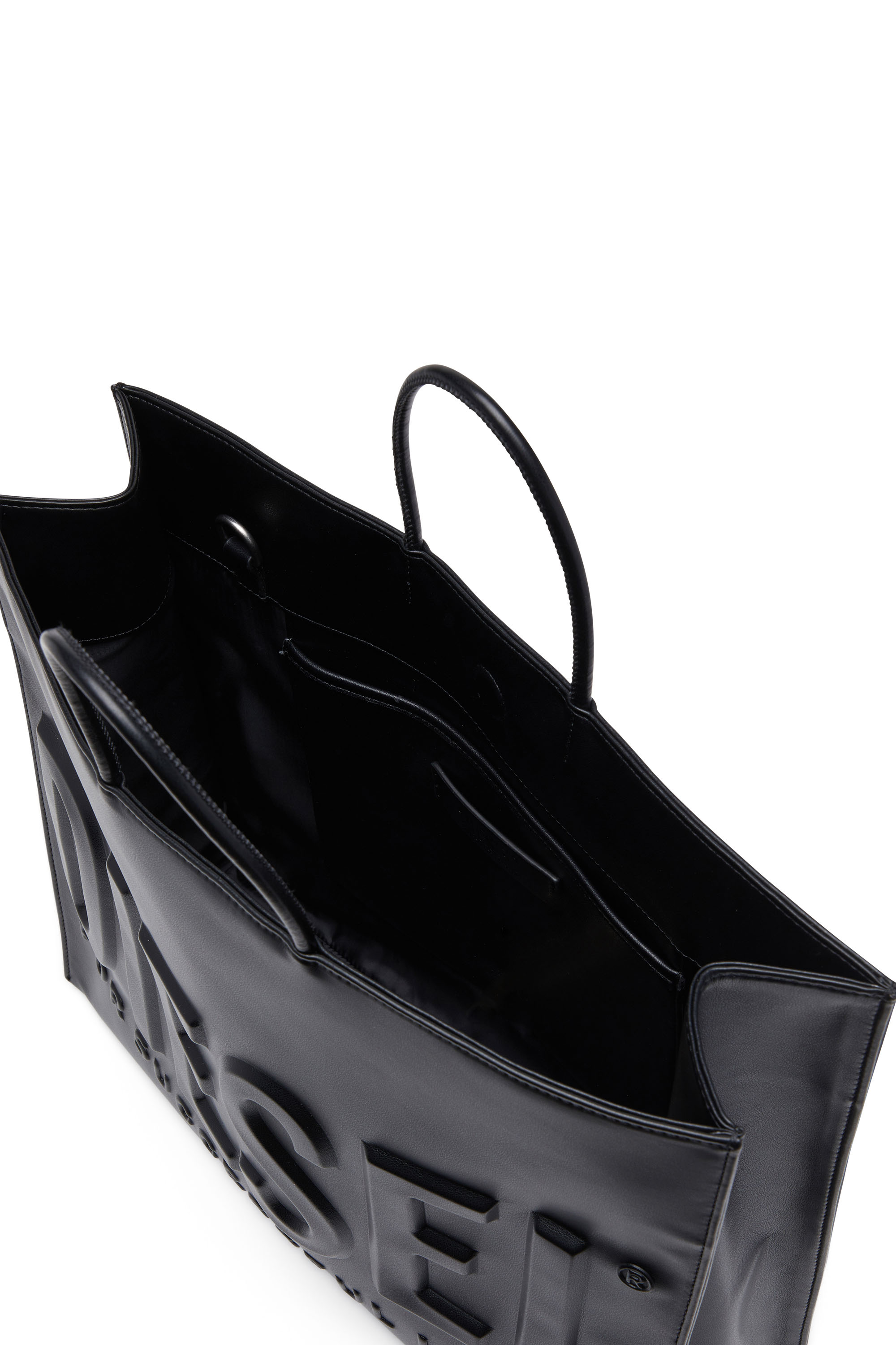 Diesel - DSL 3D TOTE EW X, Dsl 3D-Sac tote en PU recyclé avec logo embossé Homme in Noir - 4