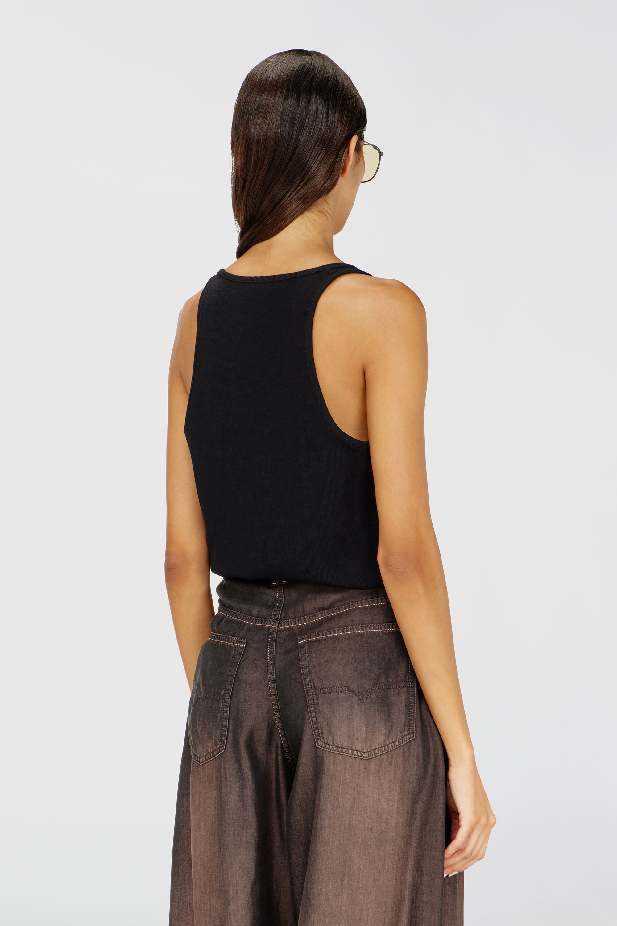 Diesel - T-IPSYA-LKDS, D&eacute;bardeur c&ocirc;tel&eacute; avec Oval D Femme in Noir - 4