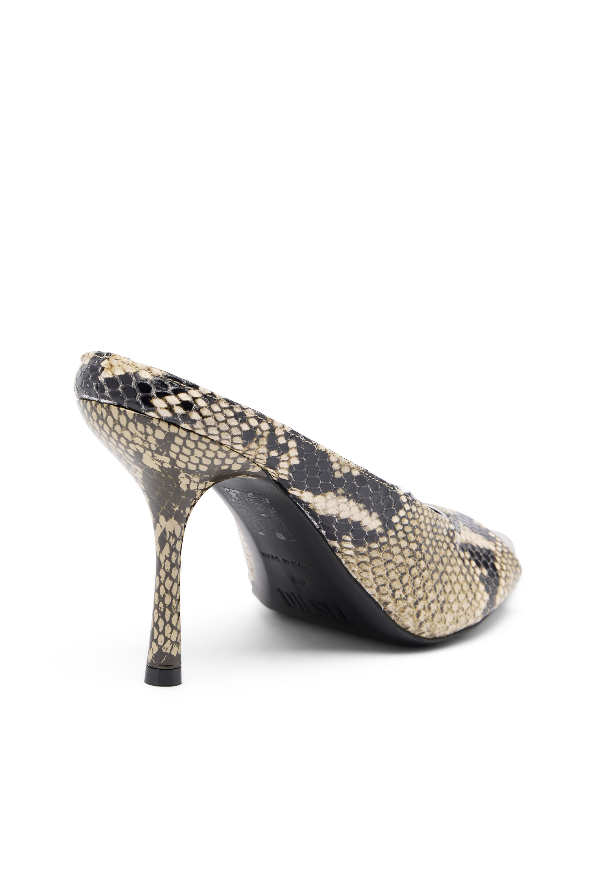 Diesel - D-DIAM'S SA 90, D-Diam&rsquo;s-Mule en cuir huate &agrave; talon haut avec ovale D flottant Femme in ToBeDefined - 5