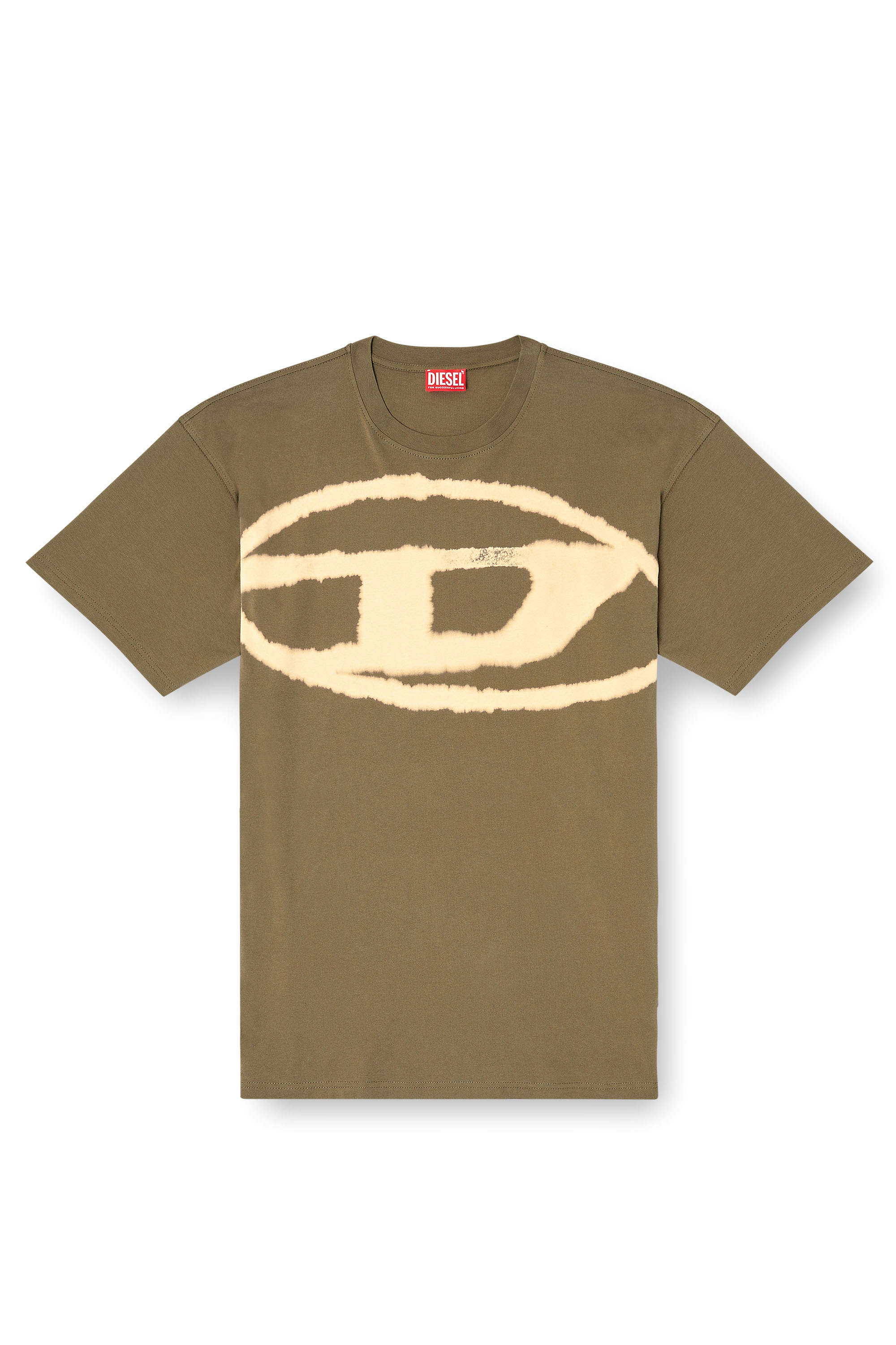 Diesel - T-BOXT-BLEACH, T-shirt avec logo Oval D effet blanchi Homme in ToBeDefined - 3