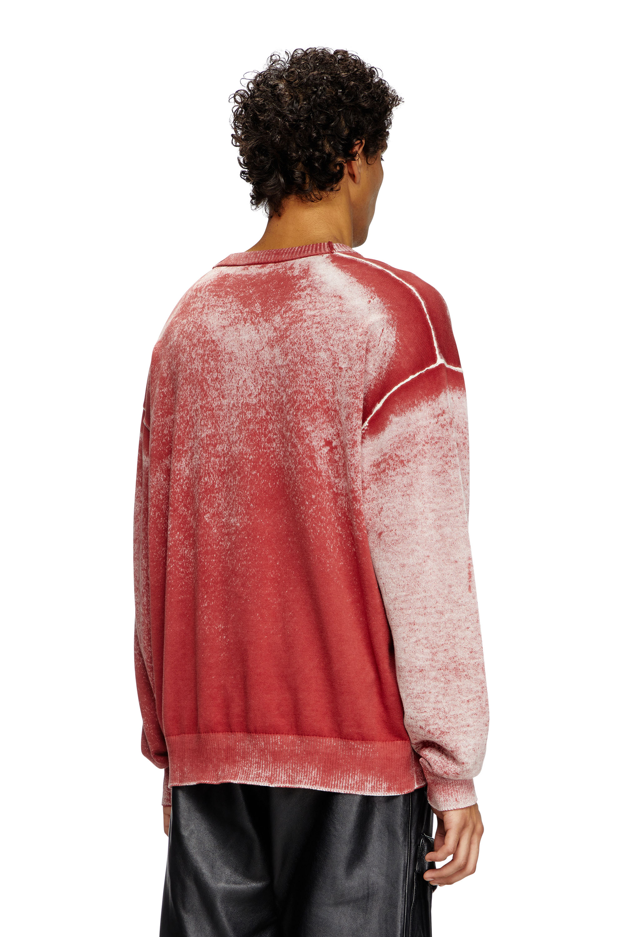 Diesel - K-BELEZ, Man's Reverse-print logo jumper in Red - 4