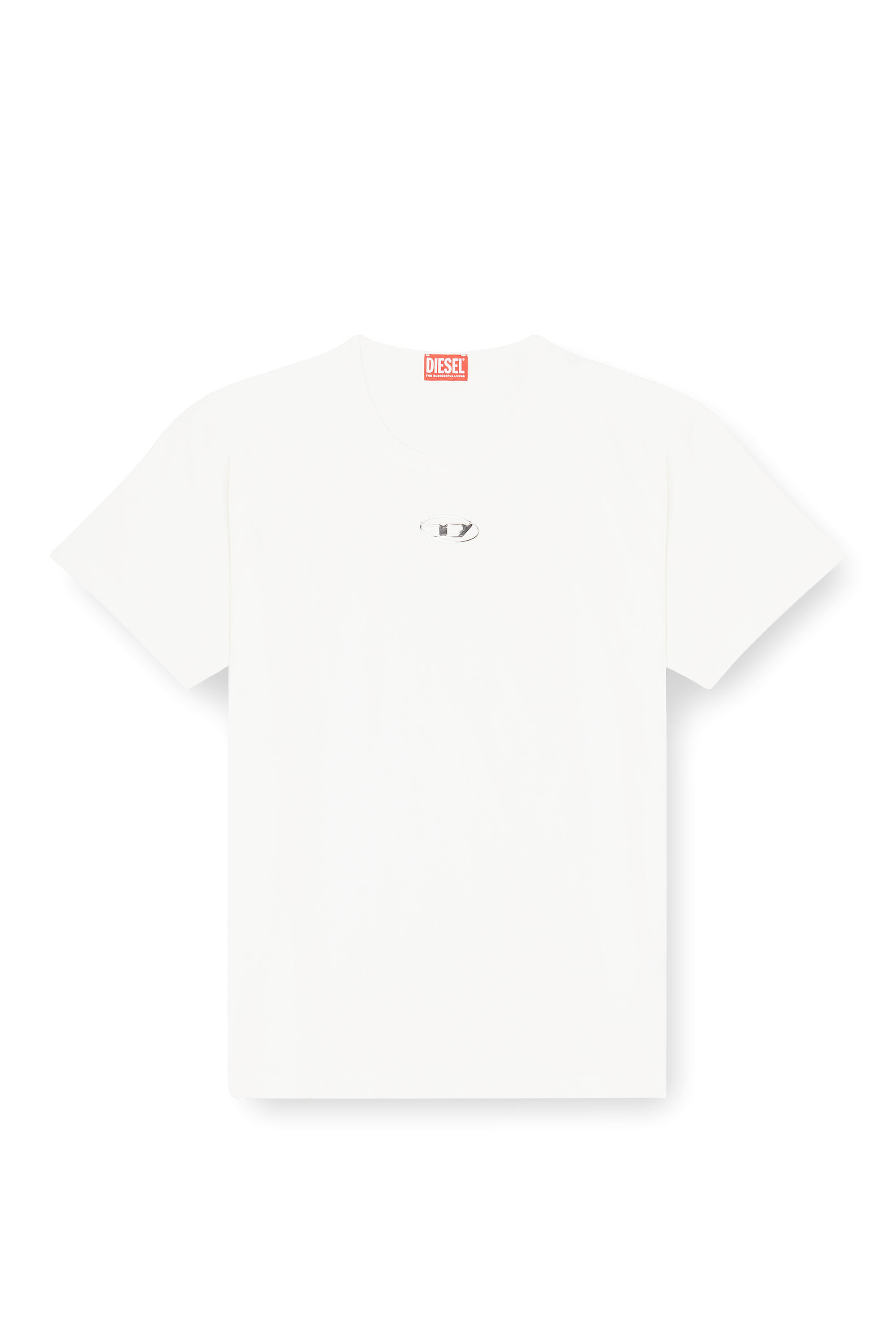Diesel - T-NORM-IOD, T-shirt en coton léger avec logo Ovale D métallisé Homme in ToBeDefined - 3
