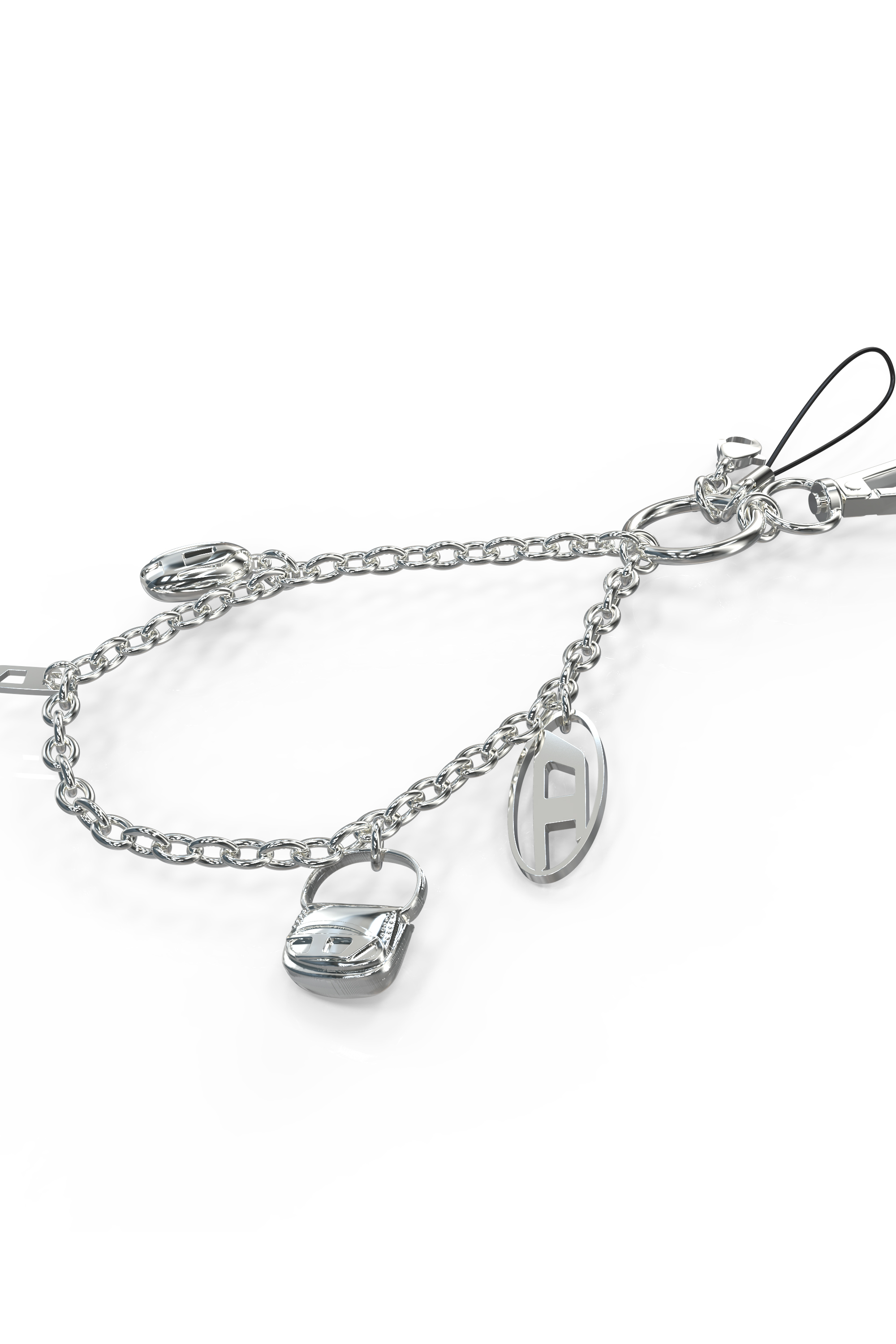 Diesel - 60456  PHONE CHARM, Charm pour téléphone & support pour charm & cache anti-poussière Mixte in Gris argenté - 3