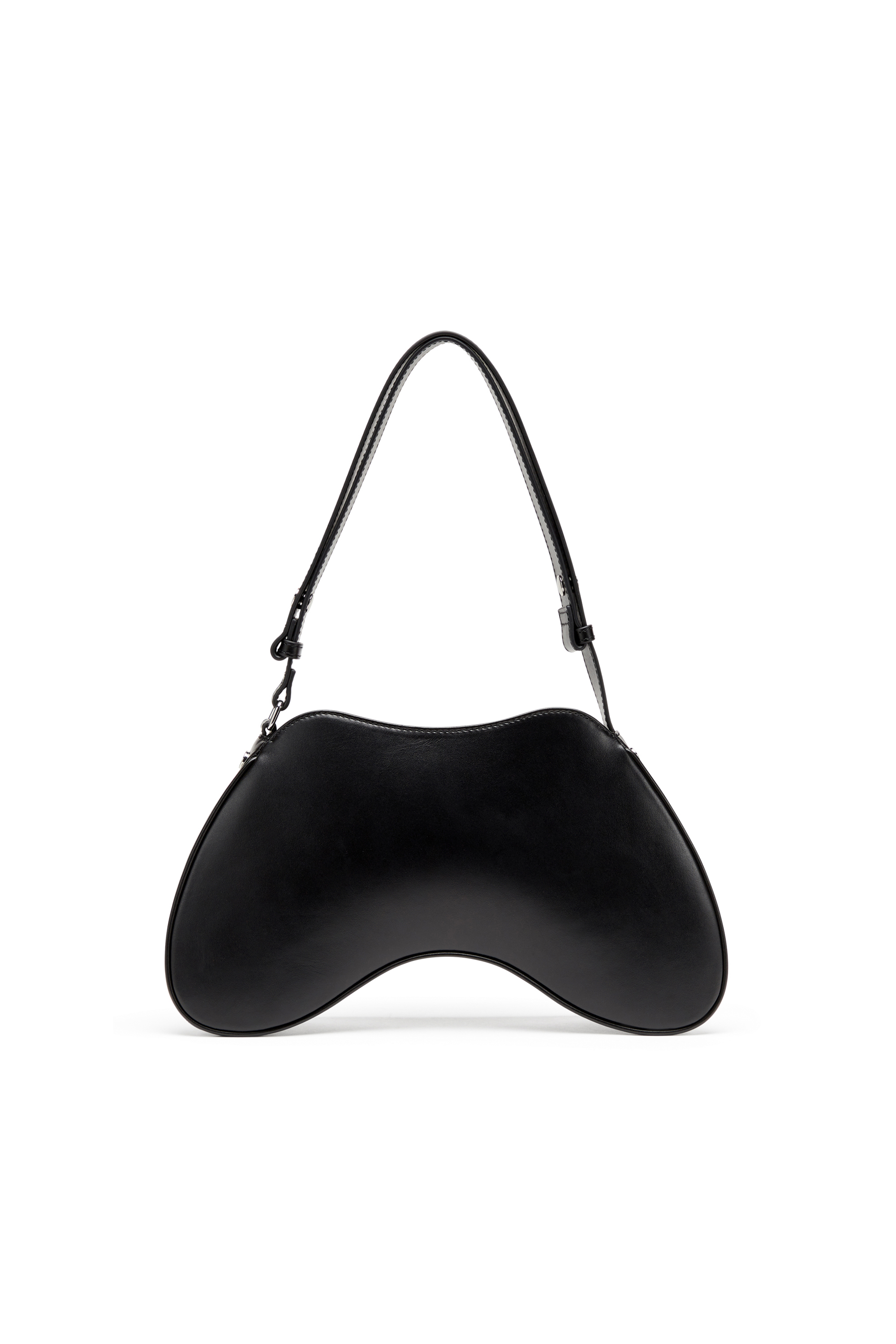 Diesel - PLAY SHOULDER, Sac à bandoulière en cuir semi-brillant Femme in Noir - 2