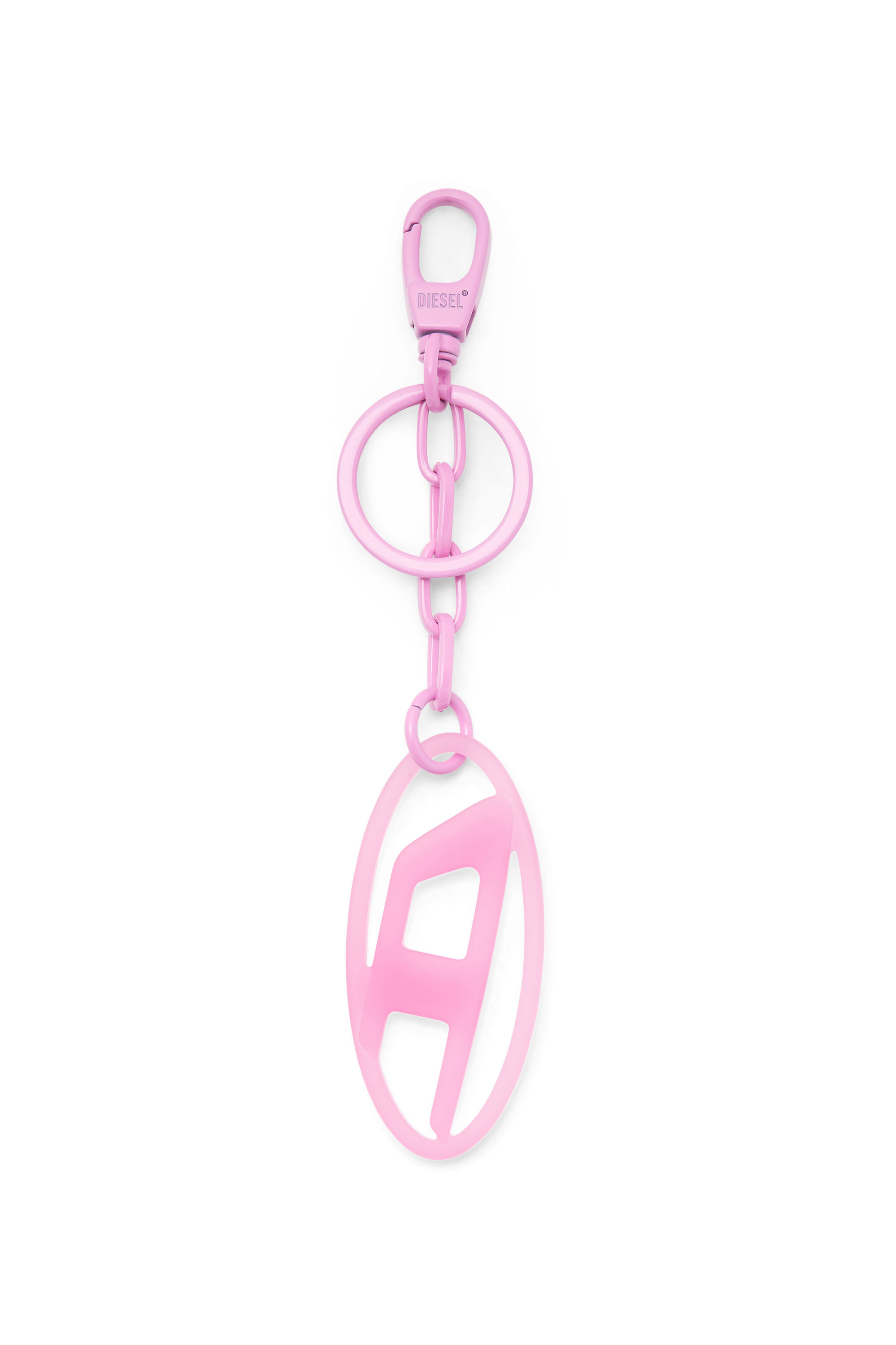 Diesel - OVAL D CHARM, Porte-cl&eacute;s/sautoir D ovale en m&eacute;tal et r&eacute;sine Mixte in Rose - 3