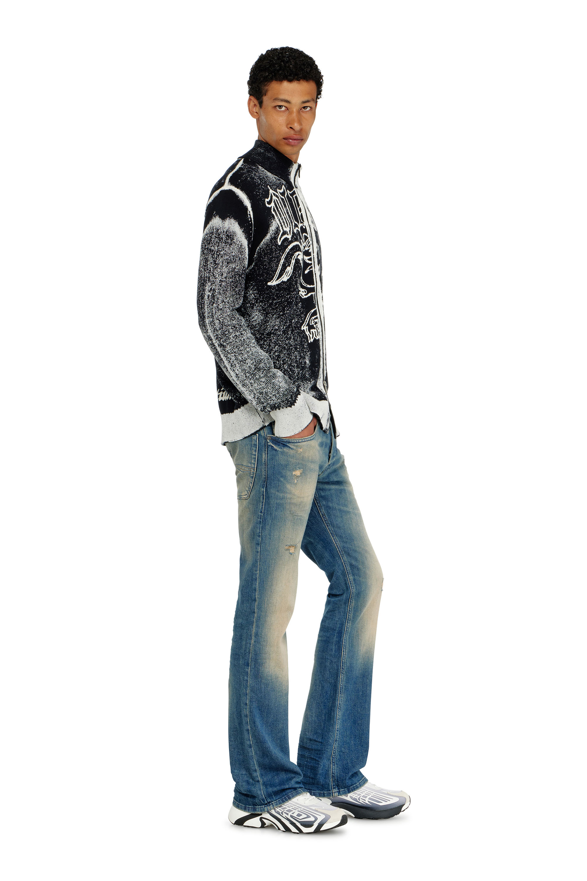 Diesel - Bootcut Jeans 2007 Zatiny 0KBBW Homme, Bleu moyen - Image 2