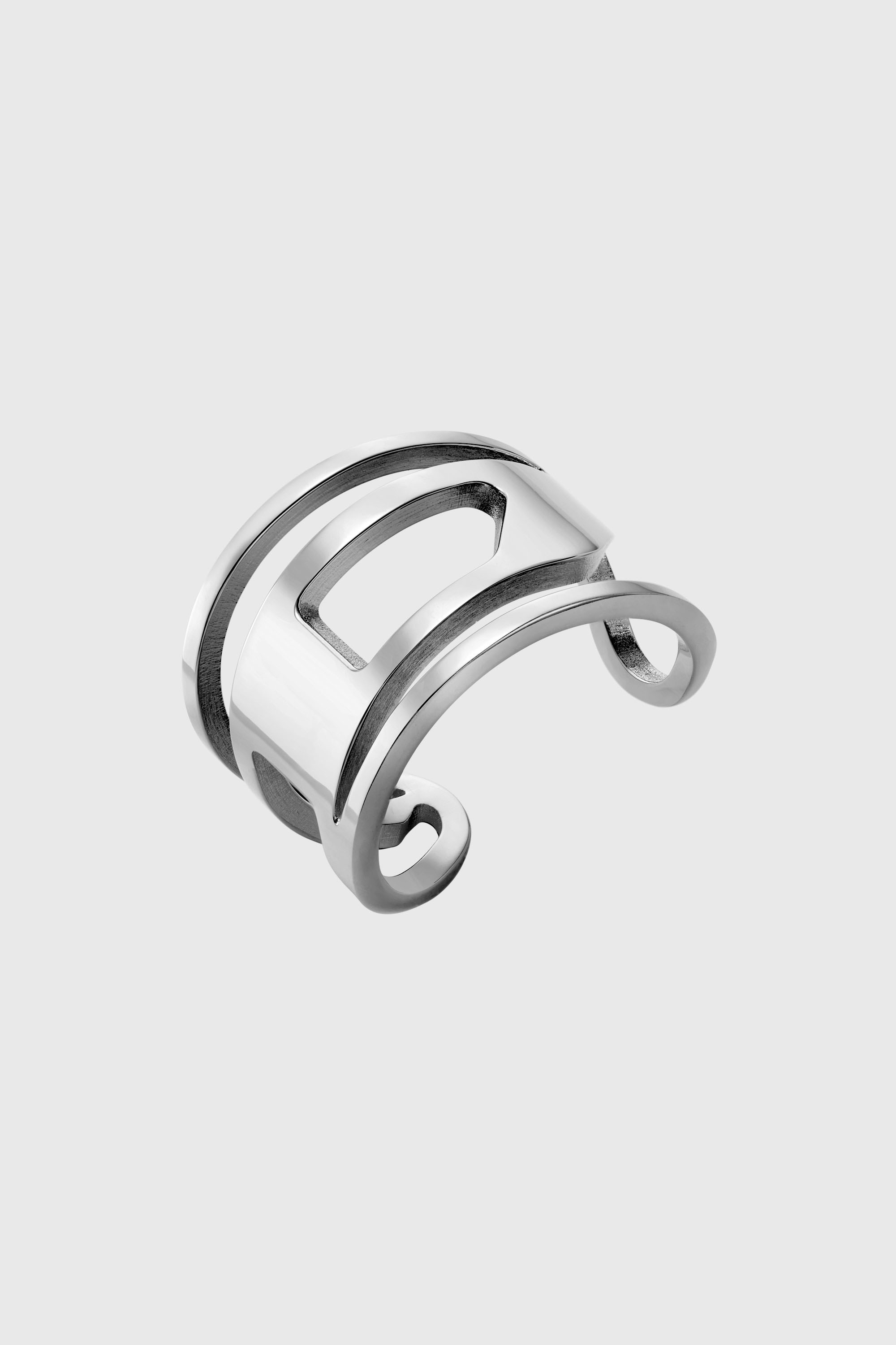 Diesel - DX1548040 JEWEL, Bague en acier inoxydable Mixte in Gris argent&eacute; - 1