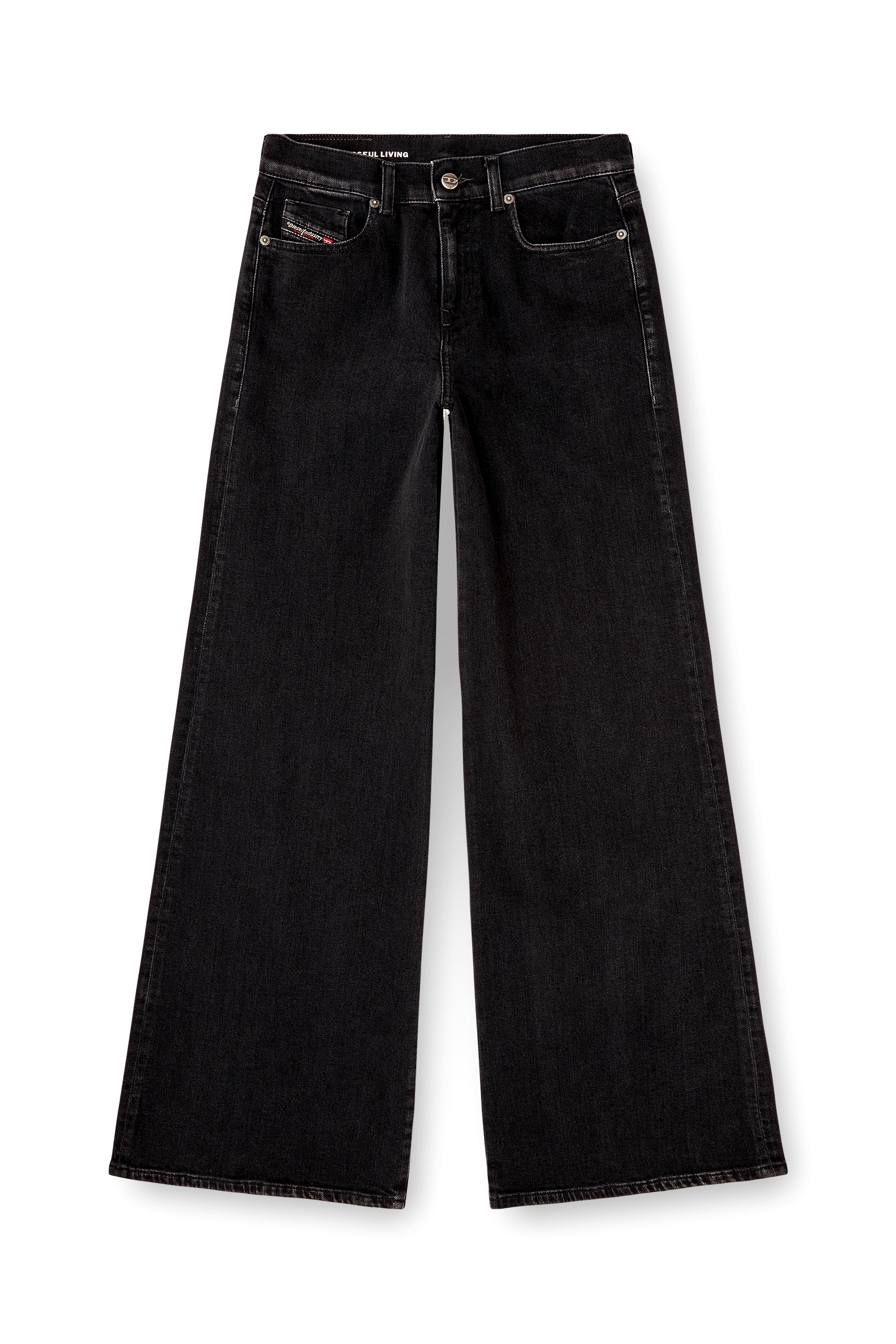 Diesel - Flare Jeans 1978 D-Akemi 09N89 Femme, Noir/Gris foncé - Image 3