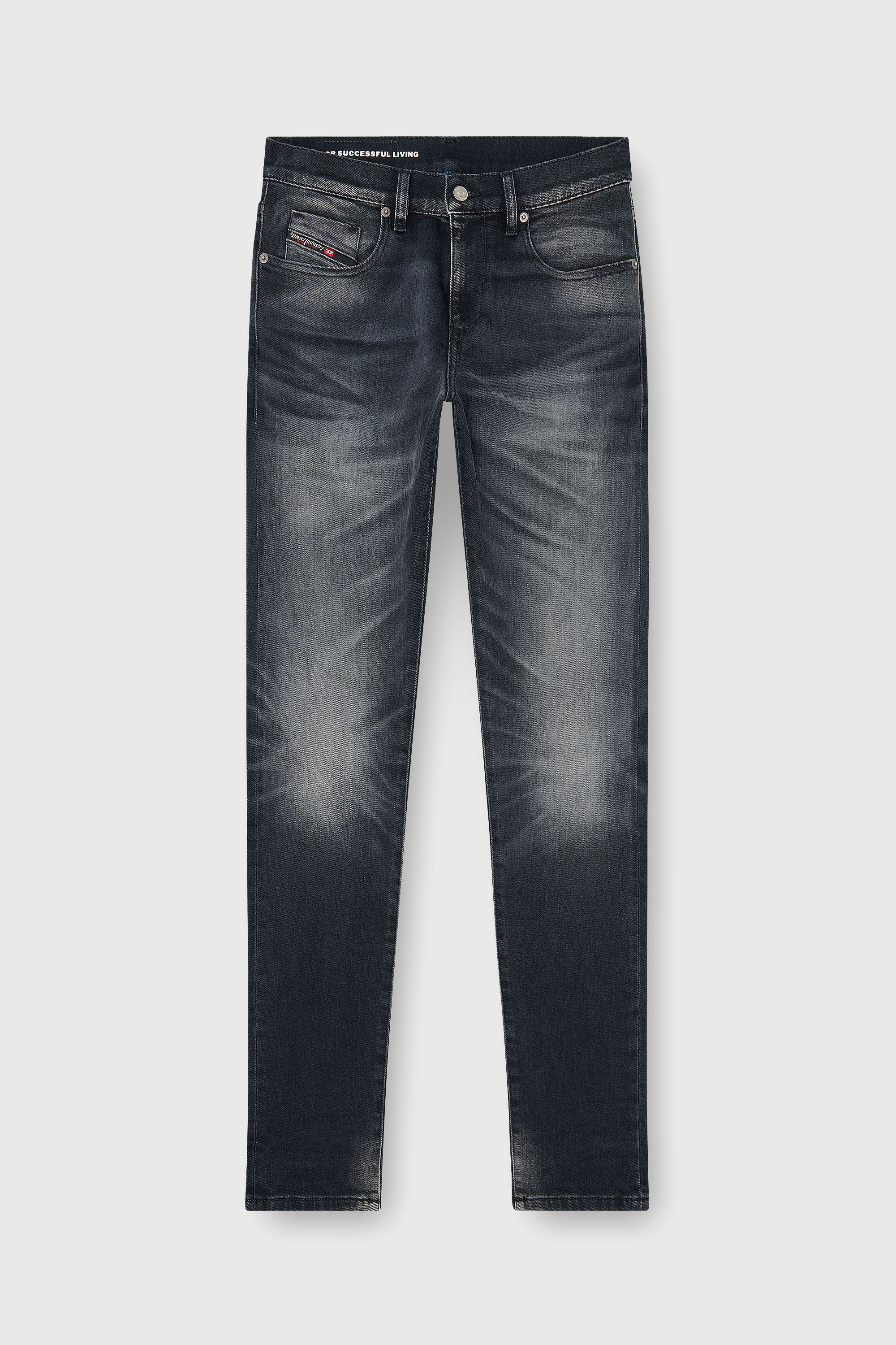 Diesel - Slim Jeans 2019 D-Strukt 09P38 Homme, Noir/Gris fonc&eacute; - Image 6