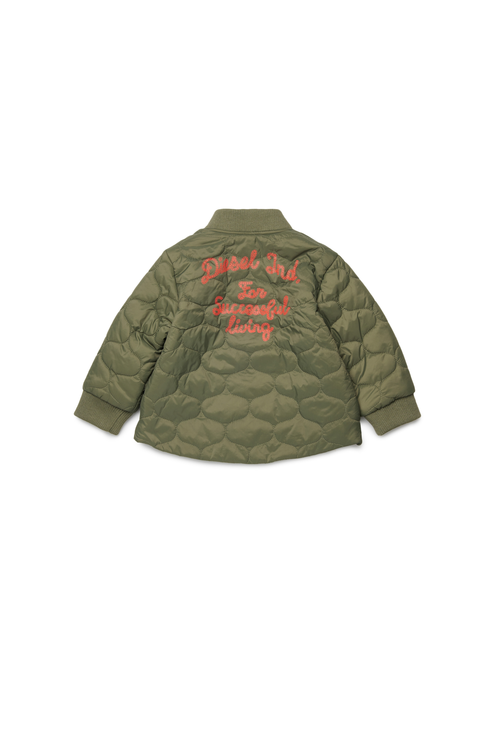 Diesel - JYOB, Unisex's Quilted jacket with bomber collar in Green - 2