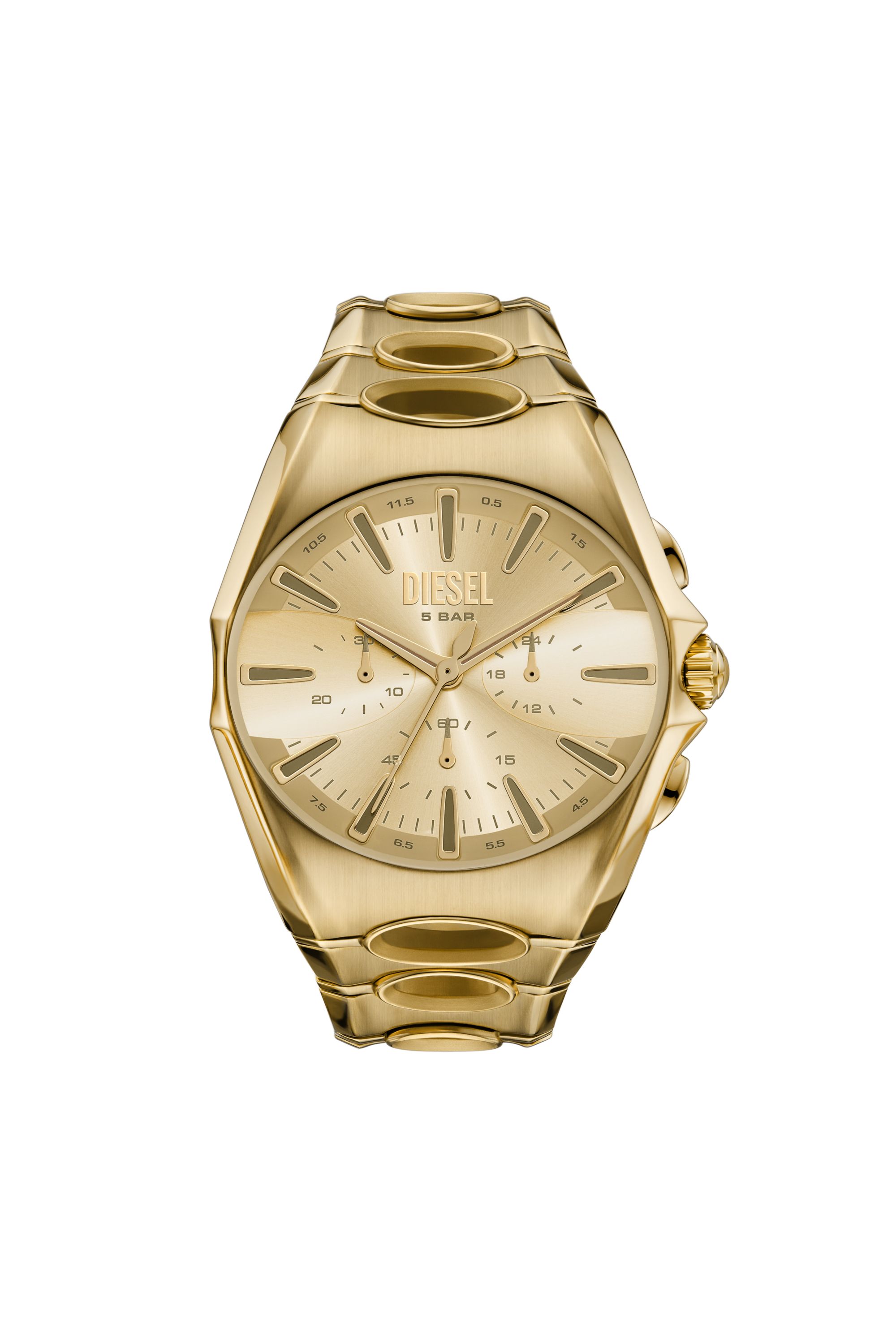 Diesel - DZ4695 WATCH, Montre D-Curve en acier inoxydable ton doré Homme in Doré - 1