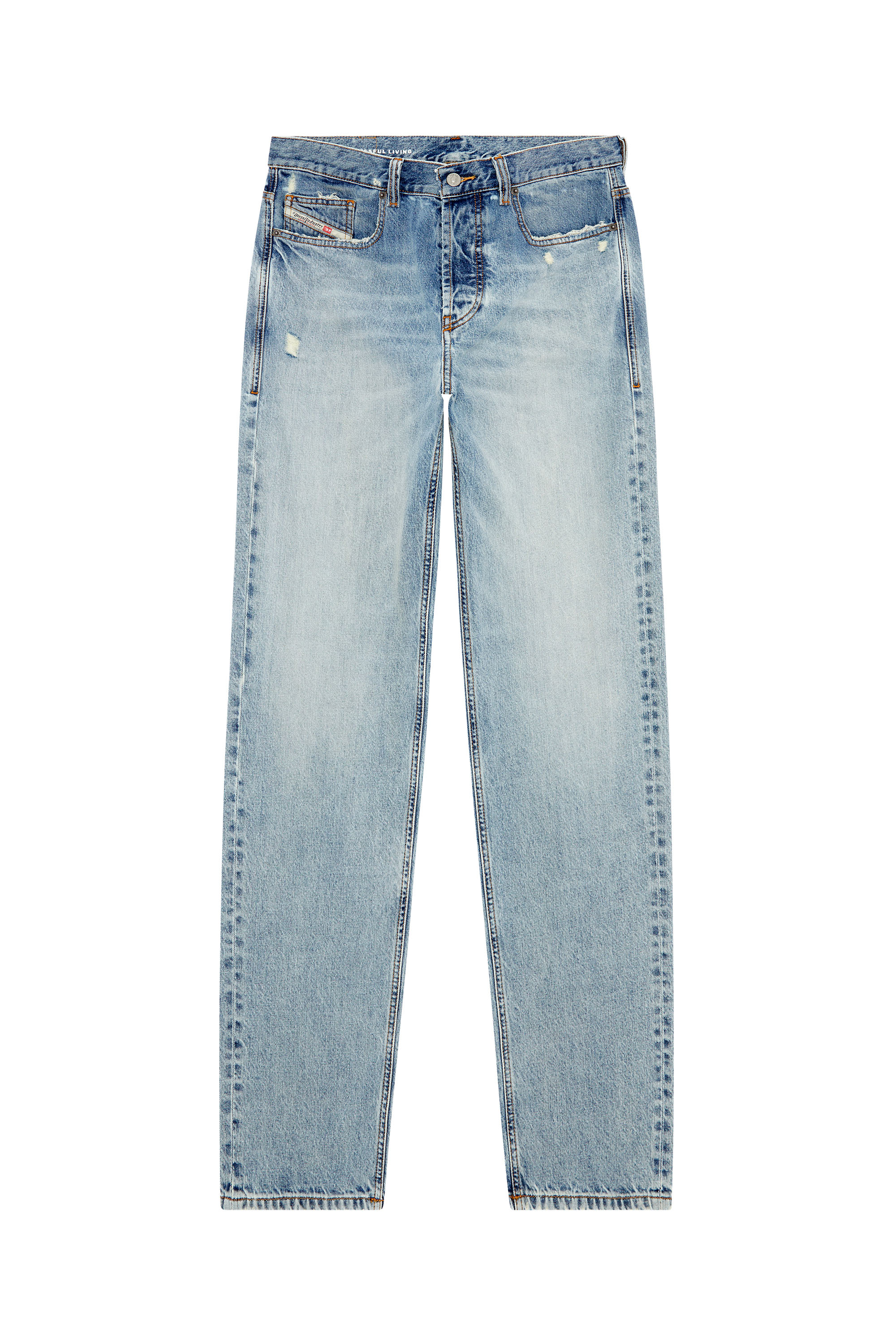 Diesel - Straight Jeans 2010 D-Macs 09H97, Bleu Clair - Image 3