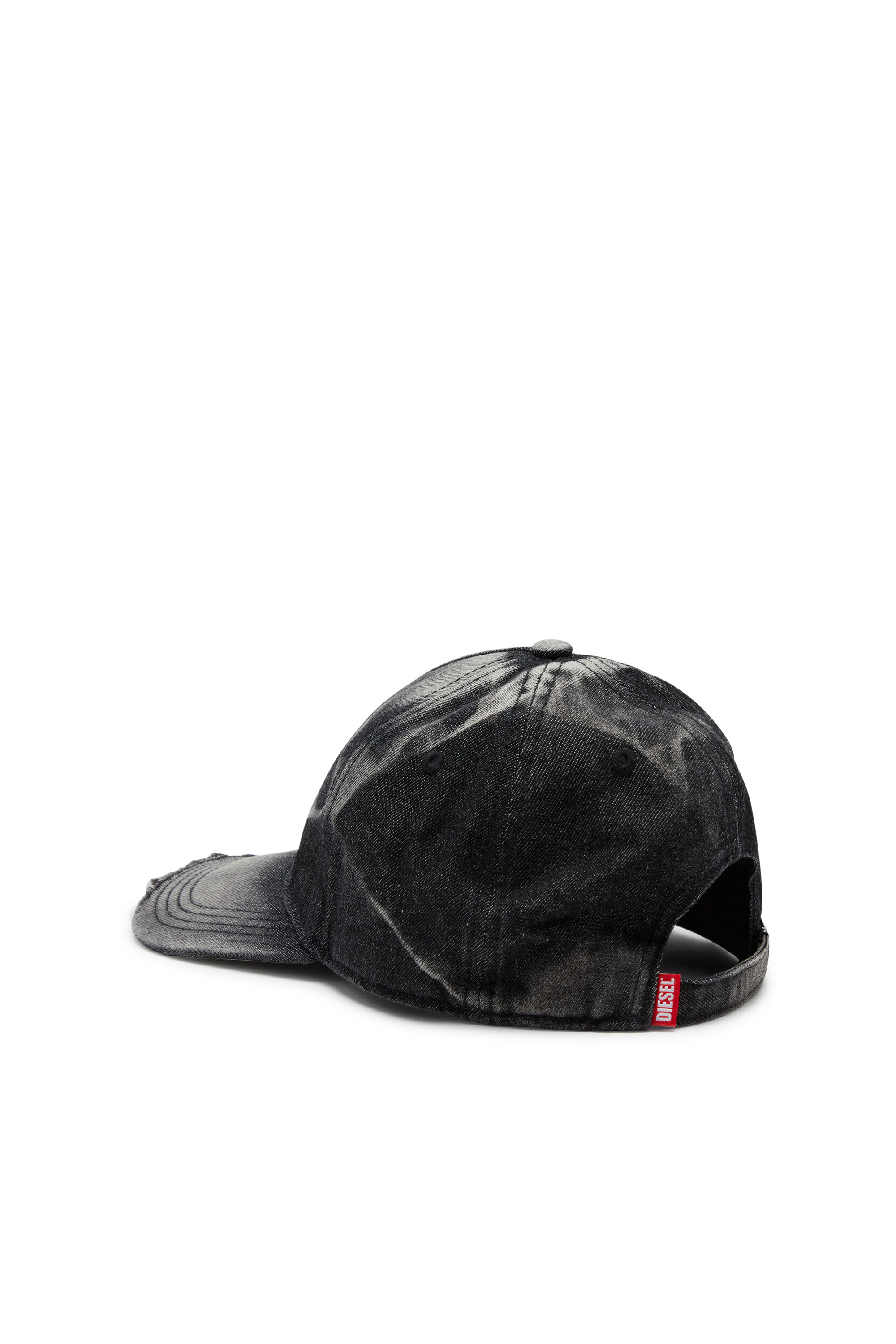 Diesel - C-SEYMON-BLACK, Casquette de baseball en denim effet « destroyed » Homme in Noir - 2