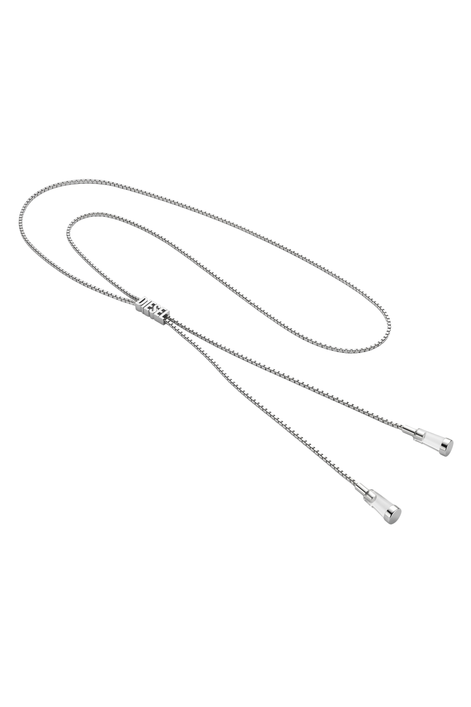 Diesel - 60669 EARBUDS CHAIN EARBUNDS CHAIN, Collier D Chain pour &eacute;couteurs Mixte in Gris argent&eacute; - 1