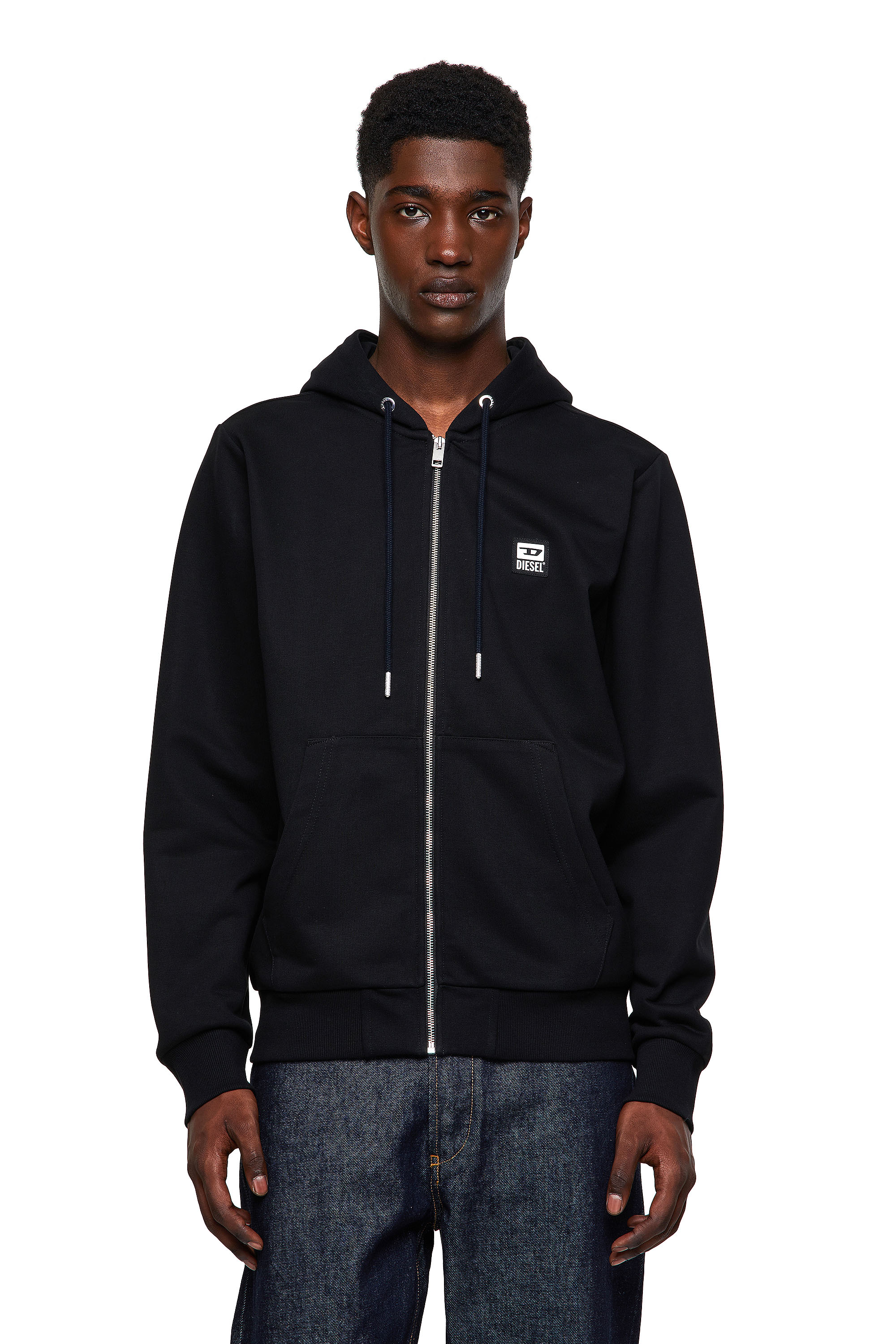 S-GIRK-HOOD-ZIP-K1, Black - Sweaters