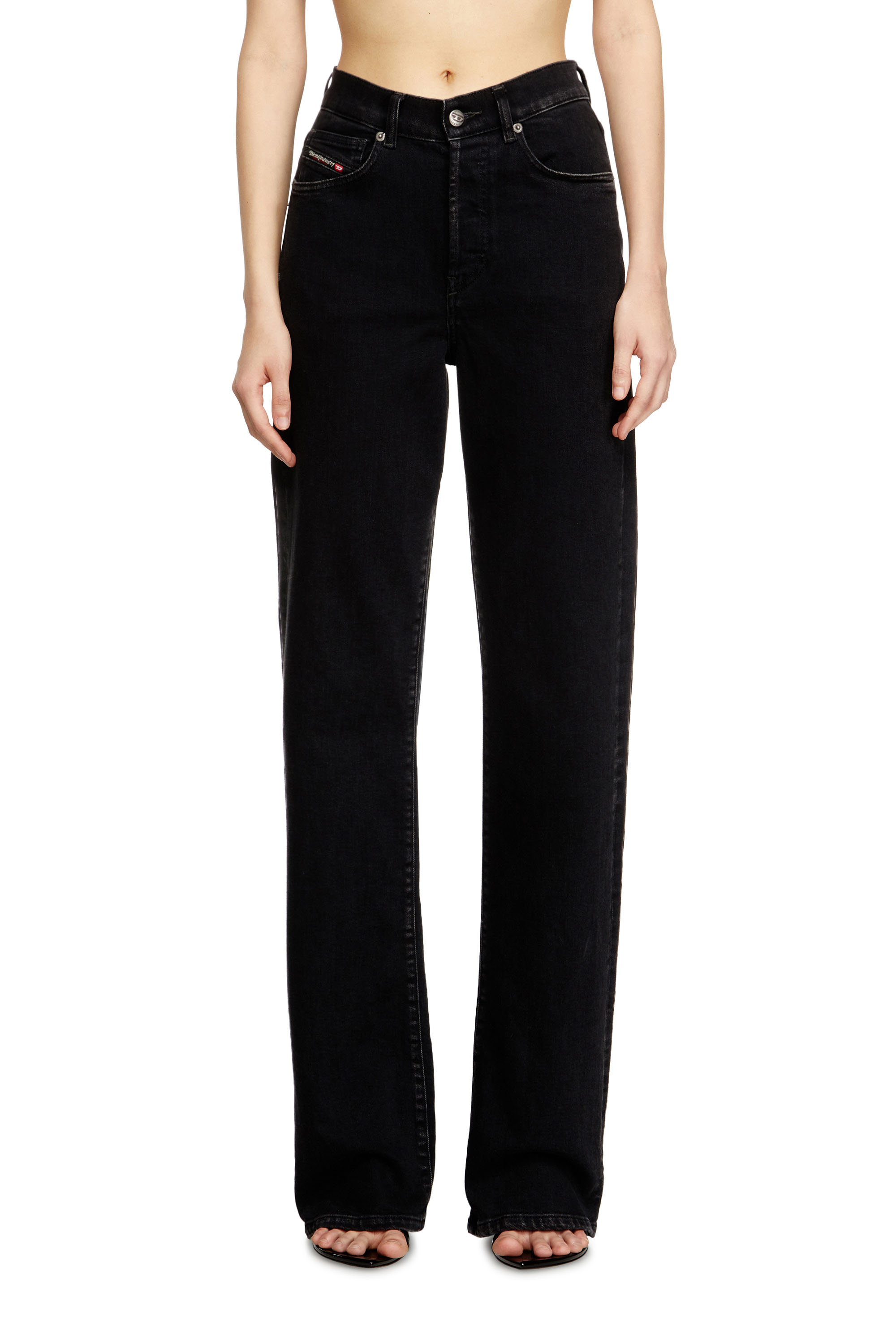 Regular Jeans 1971 D-Sent 09N89, Noir/Gris foncé Diesel - Regular Jeans 1971 D-Sent 09N89 Femme, Noir/Gris foncé - Image 2