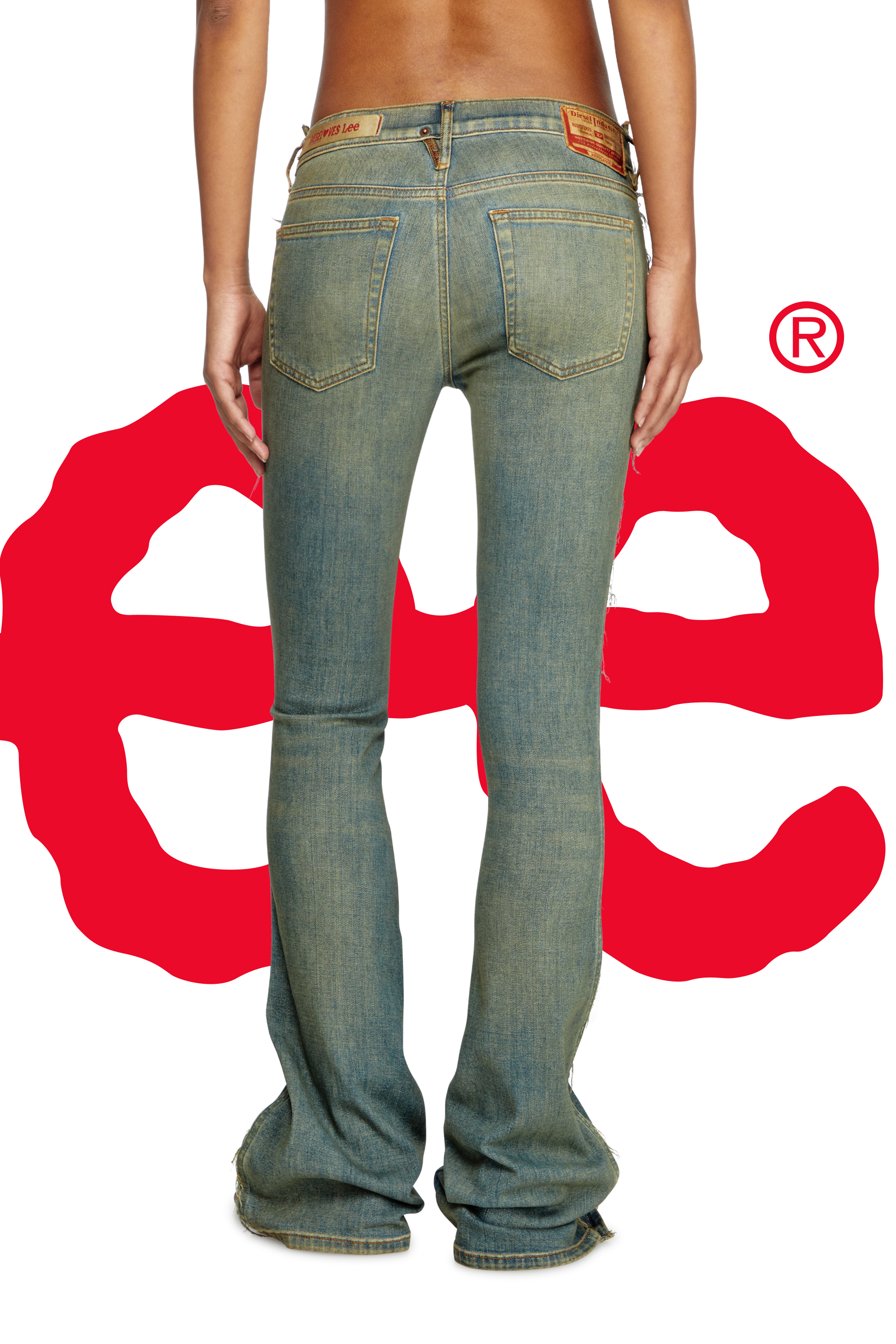 Diesel - Regular Jeans Dieseloves 02 09N01 Femme, Bleu Fonc&eacute; - Image 4
