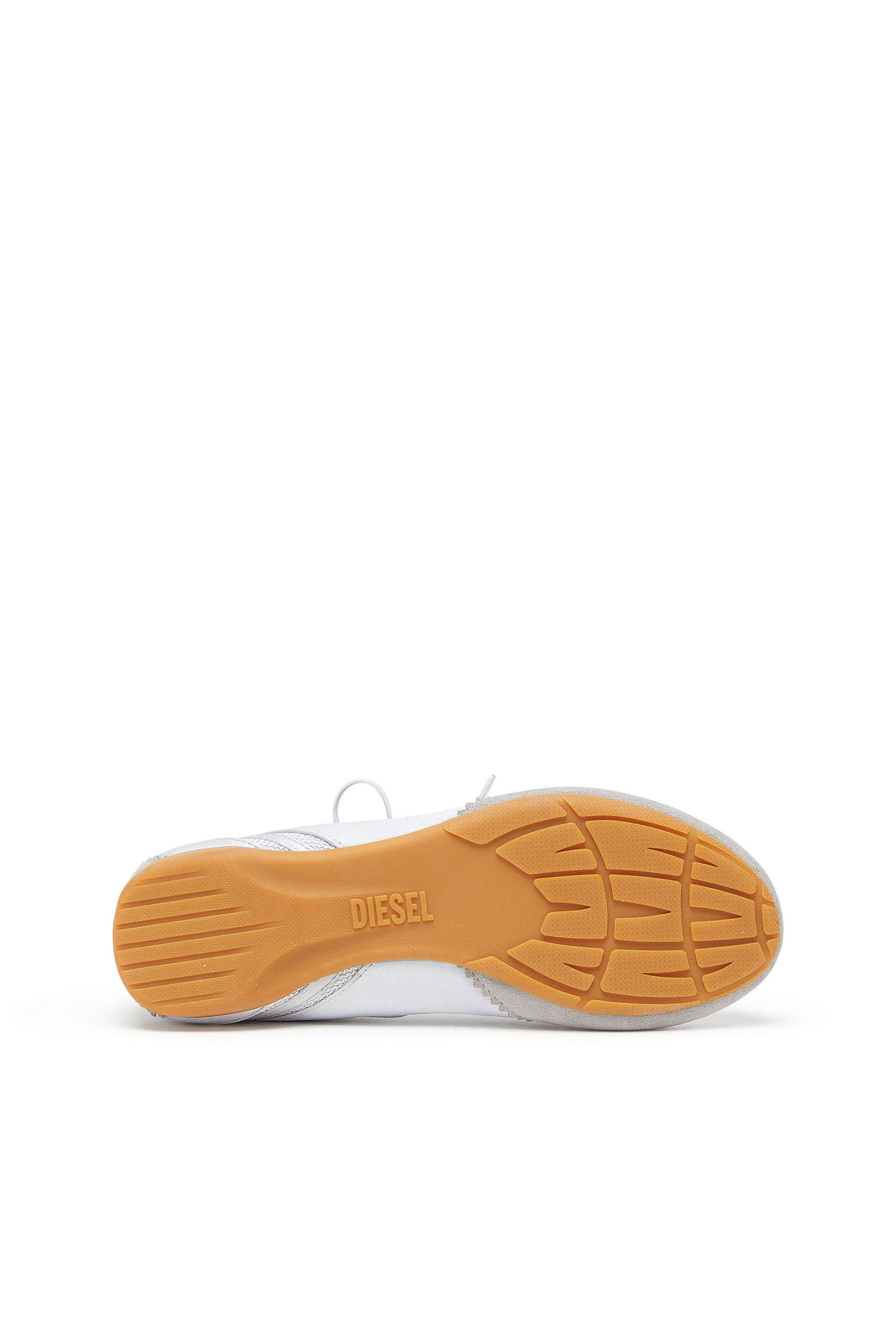 Diesel - D-MILE BALLERINA LACE UP II W, D-Mile - Ballerines en cuir et mesh Femme in Gris - 4