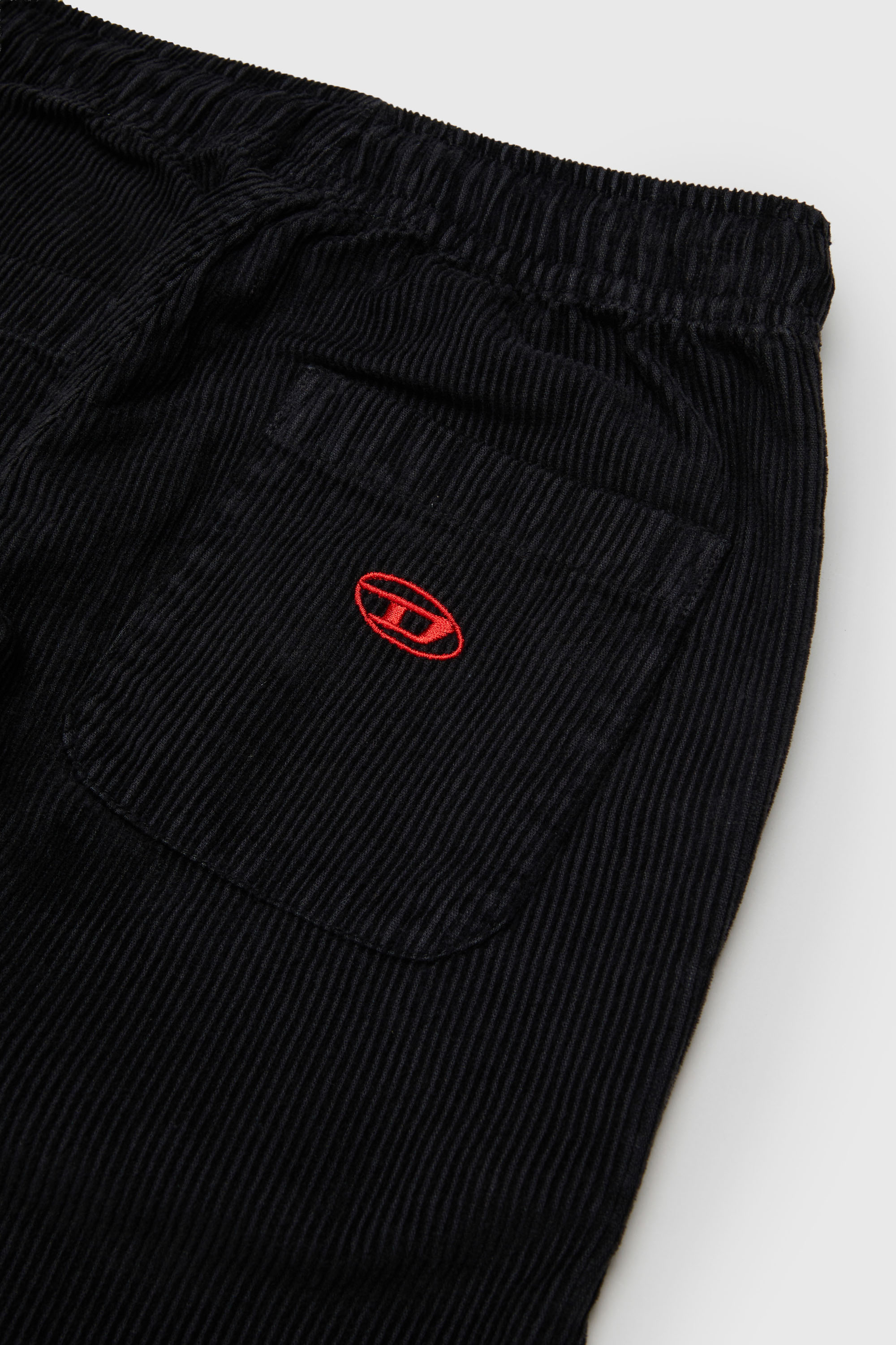Diesel - PMILL, Pantalon en velours c&ocirc;tel&eacute; avec taille &agrave; coulisse Homme in Noir - 4