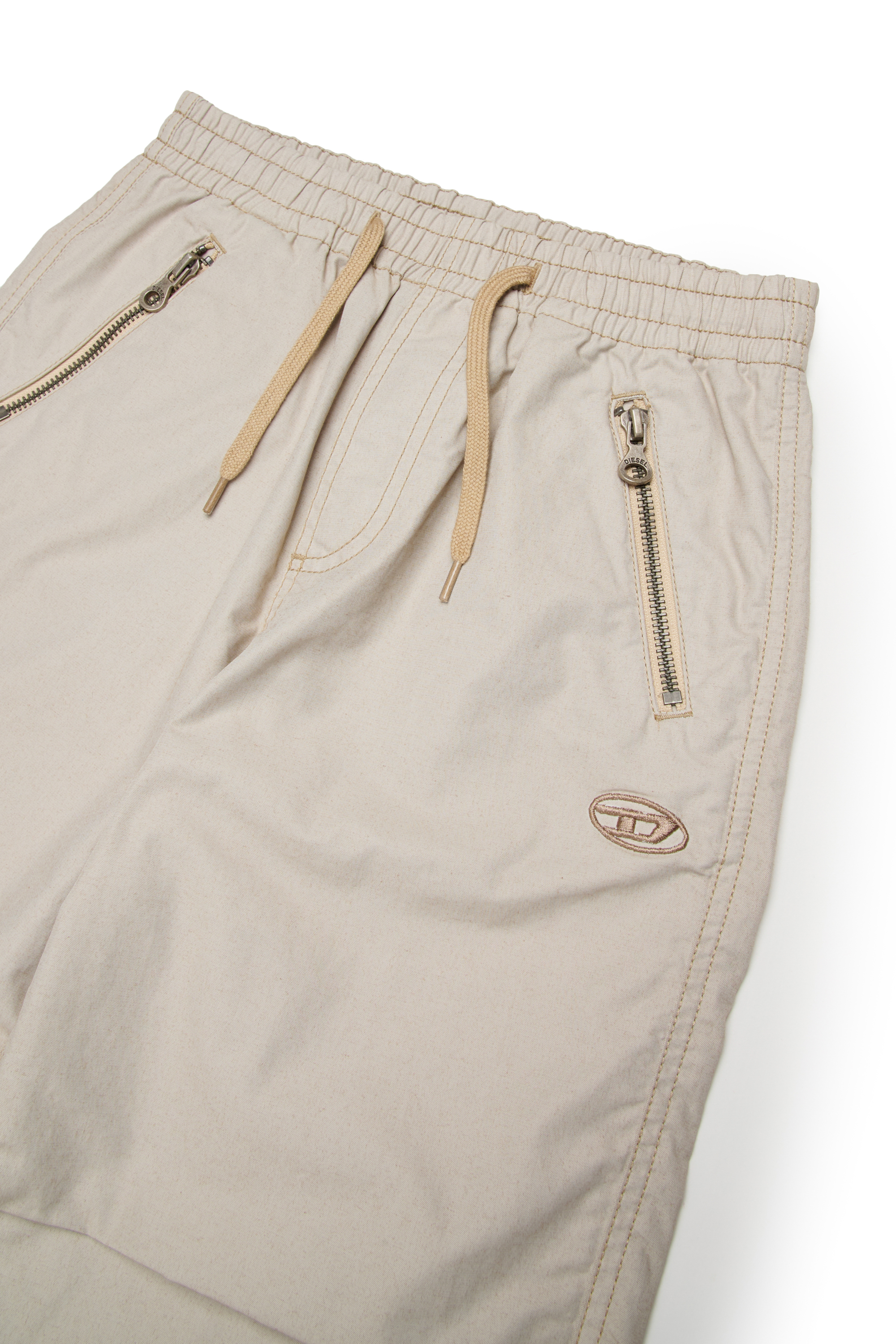 Diesel - PDIAMANDA, Pantalon &agrave; cordon de serrage avec broderie Oval D Mixte in Beige - 3