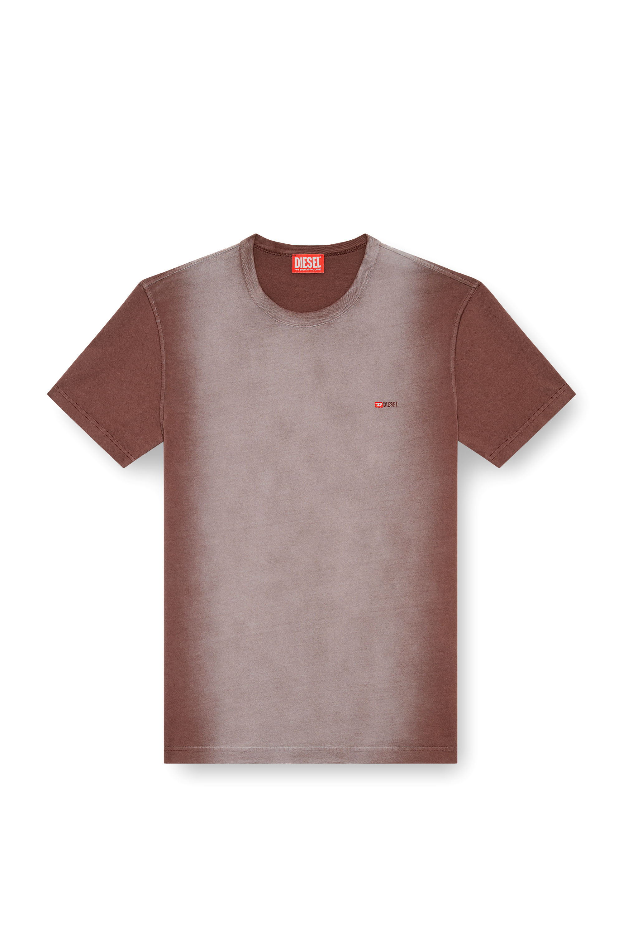 Diesel - T-ADJUST-Q2, Homme T-shirt en jersey de coton pulvérisé in Marron - Image 3