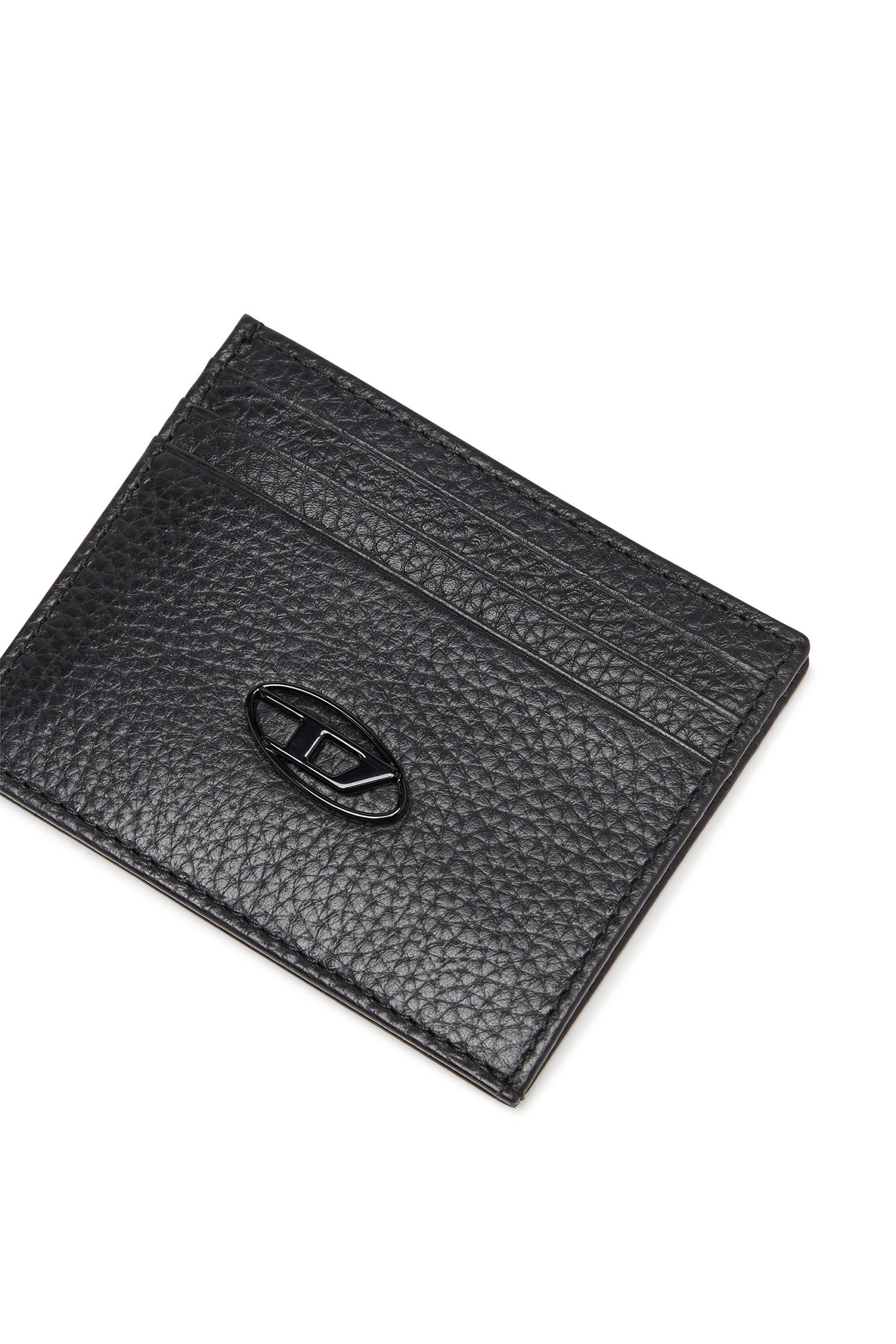 Diesel - CARD CASE, Porte-cartes en cuir grainé Homme in Noir - 4