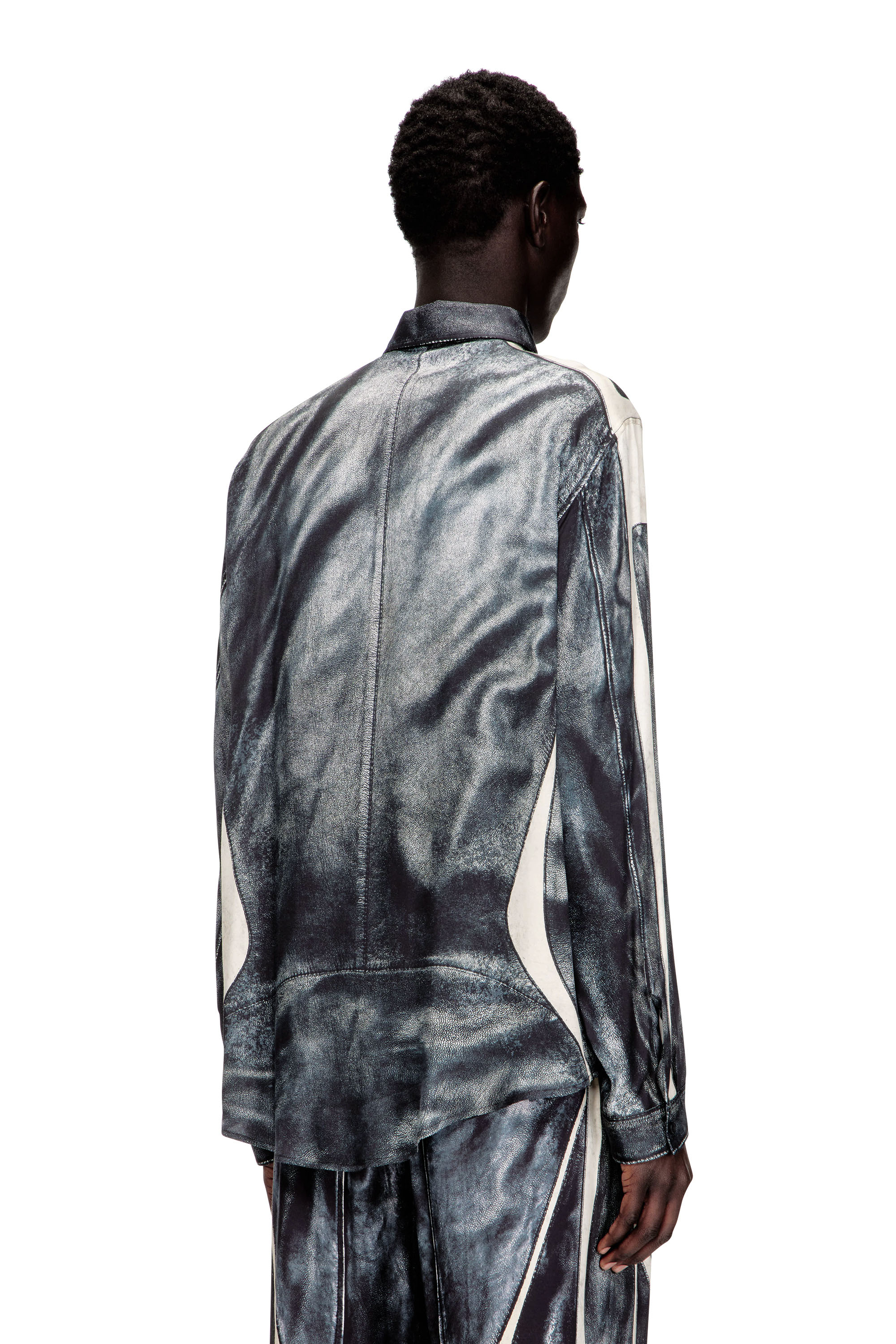 Diesel - S-SIMPLY-BMCZ, Chemise en viscose imprim&eacute;e avec fermeture zipp&eacute;e sur le devant Homme in ToBeDefined - 4