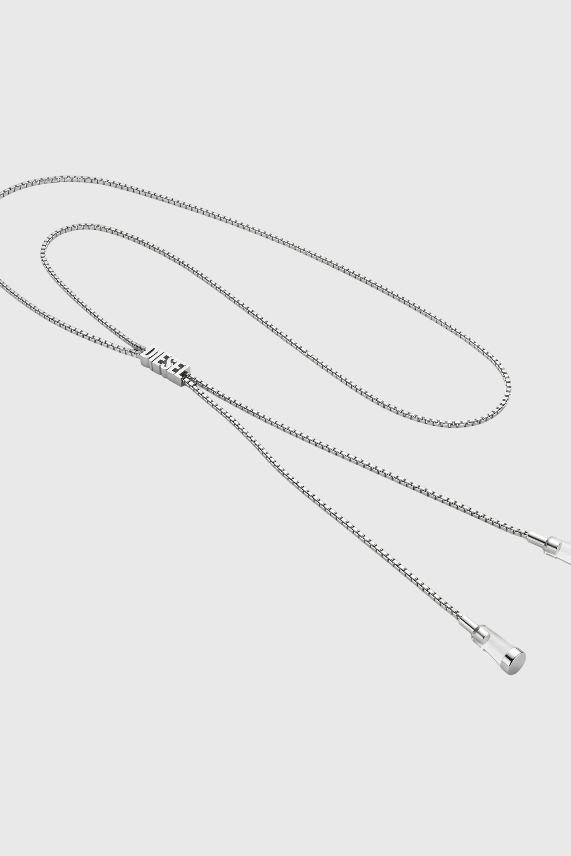 Diesel - 60669 EARBUDS CHAIN EARBUNDS CHAIN, Collier D Chain pour &eacute;couteurs Mixte in Gris argent&eacute; - 2
