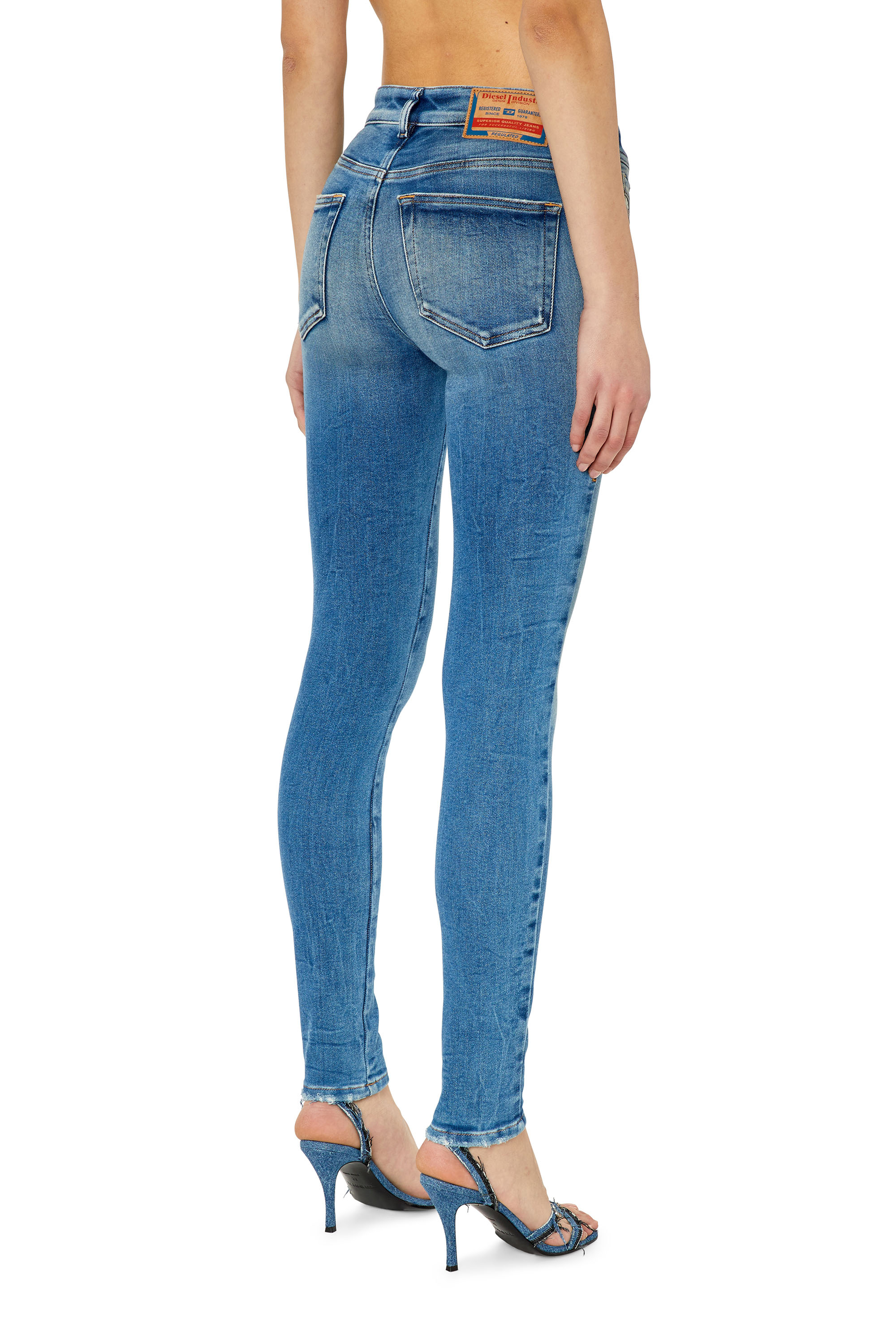 Diesel - 2017 Slandy 09E91 Super skinny Jeans, Light Blue - Image 2