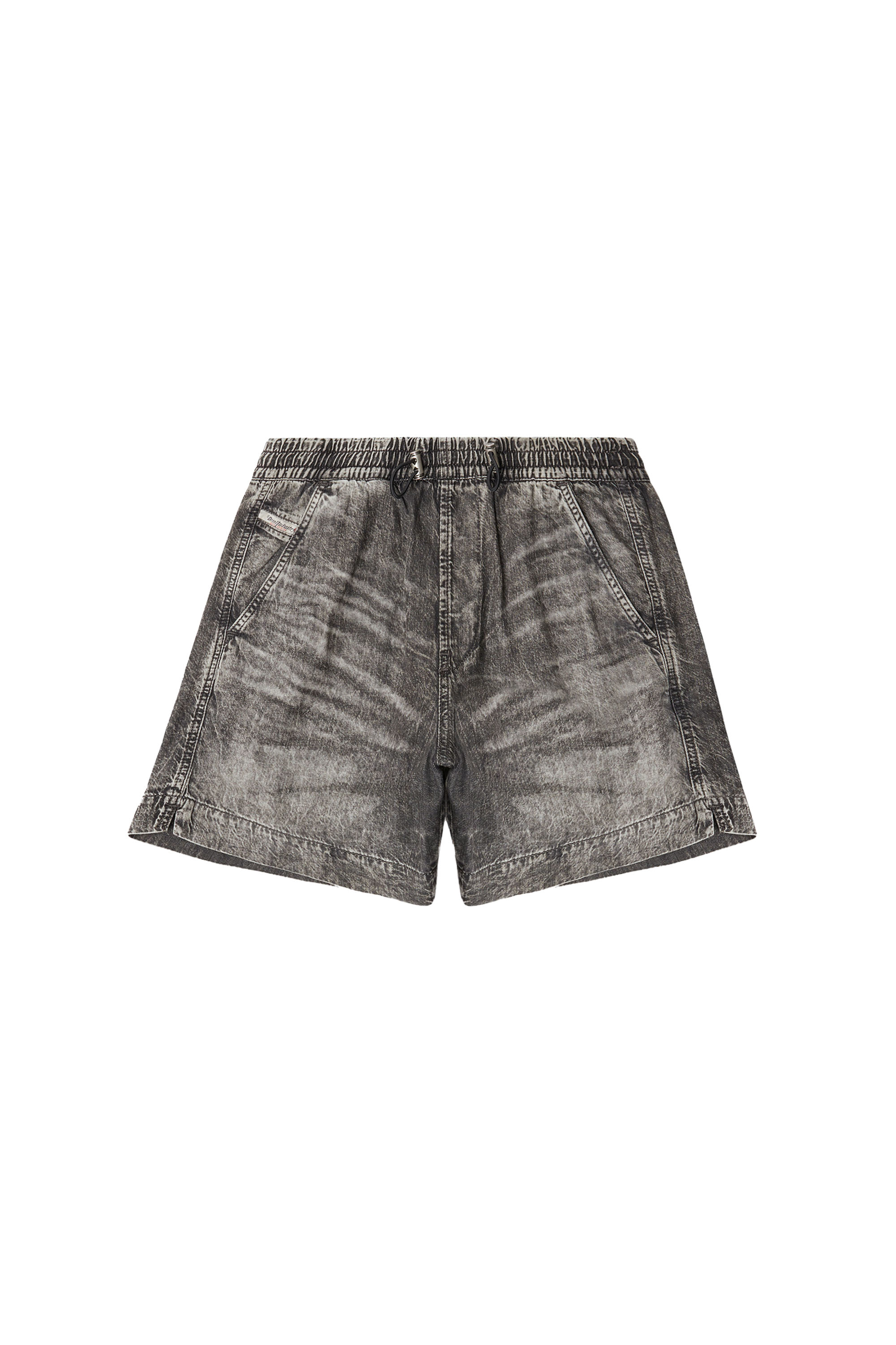 Diesel - D-TENNI-S1, Short en denim marbré Mixte in Noir - 6