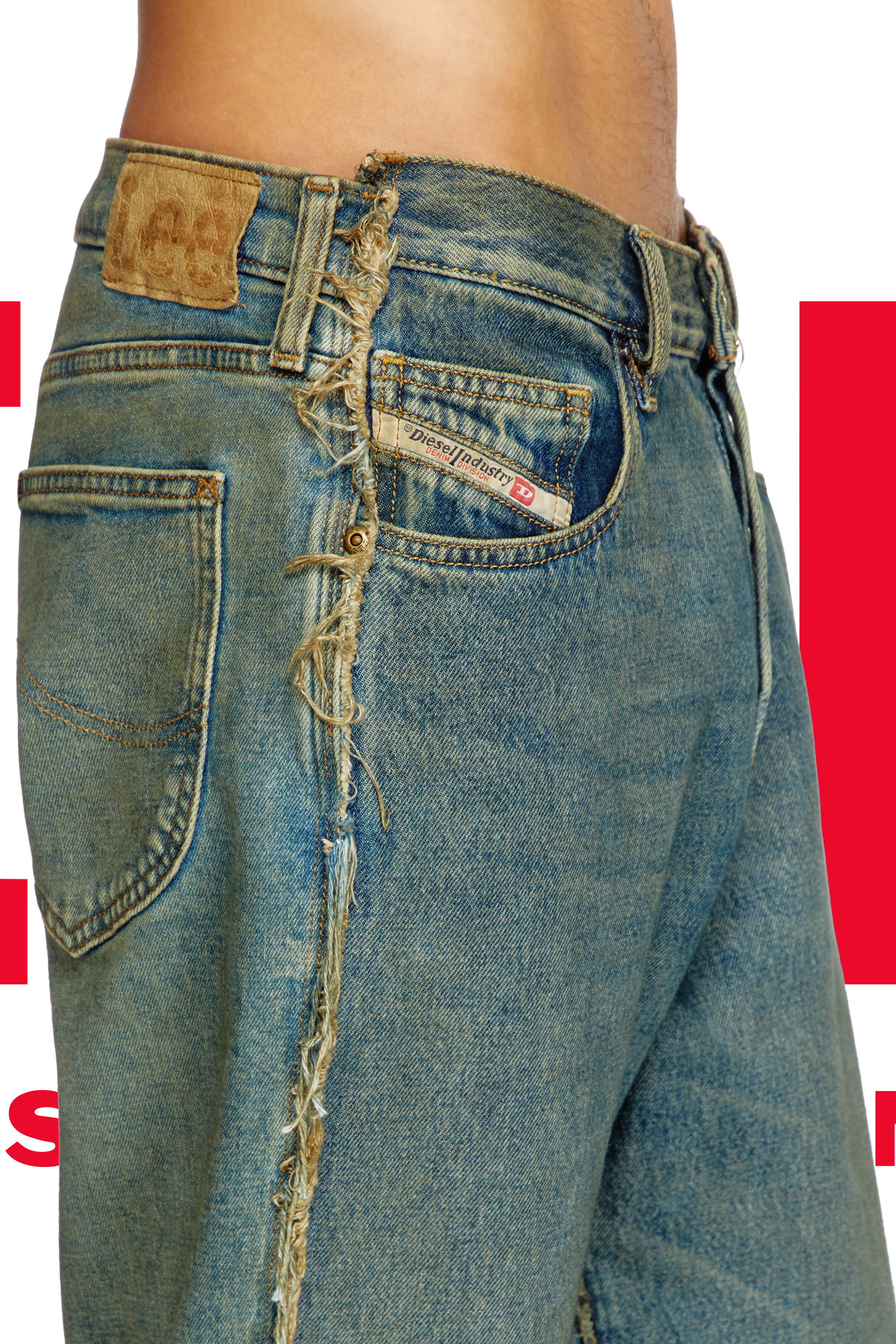 Diesel - Regular Jeans Dieseloves 03 09M98 Homme, Bleu Foncé - Image 2