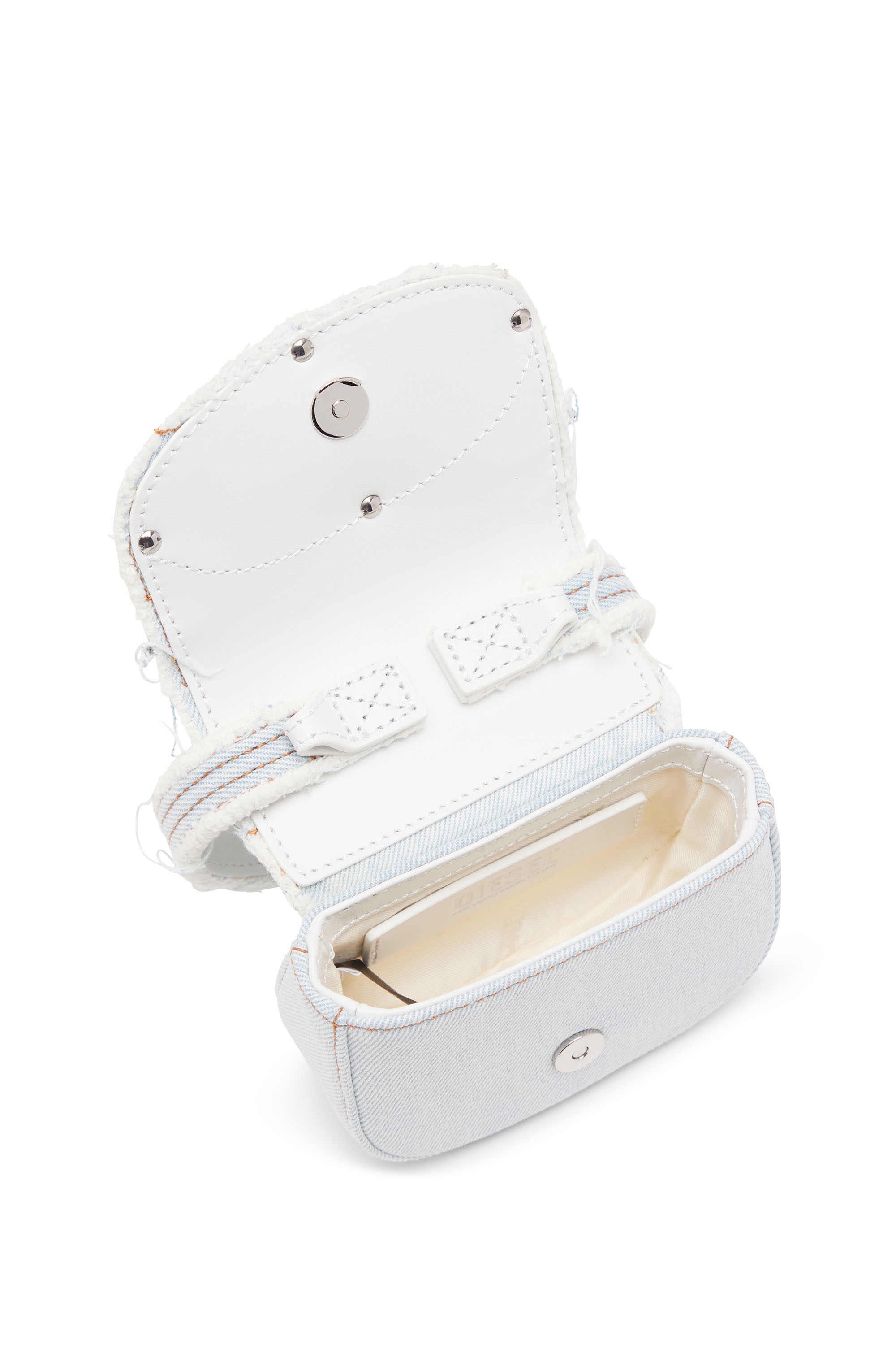 Diesel - 1DR XS, 1DR XS-Mini sac emblématique en denim et cuir Femme in Bleu - 3