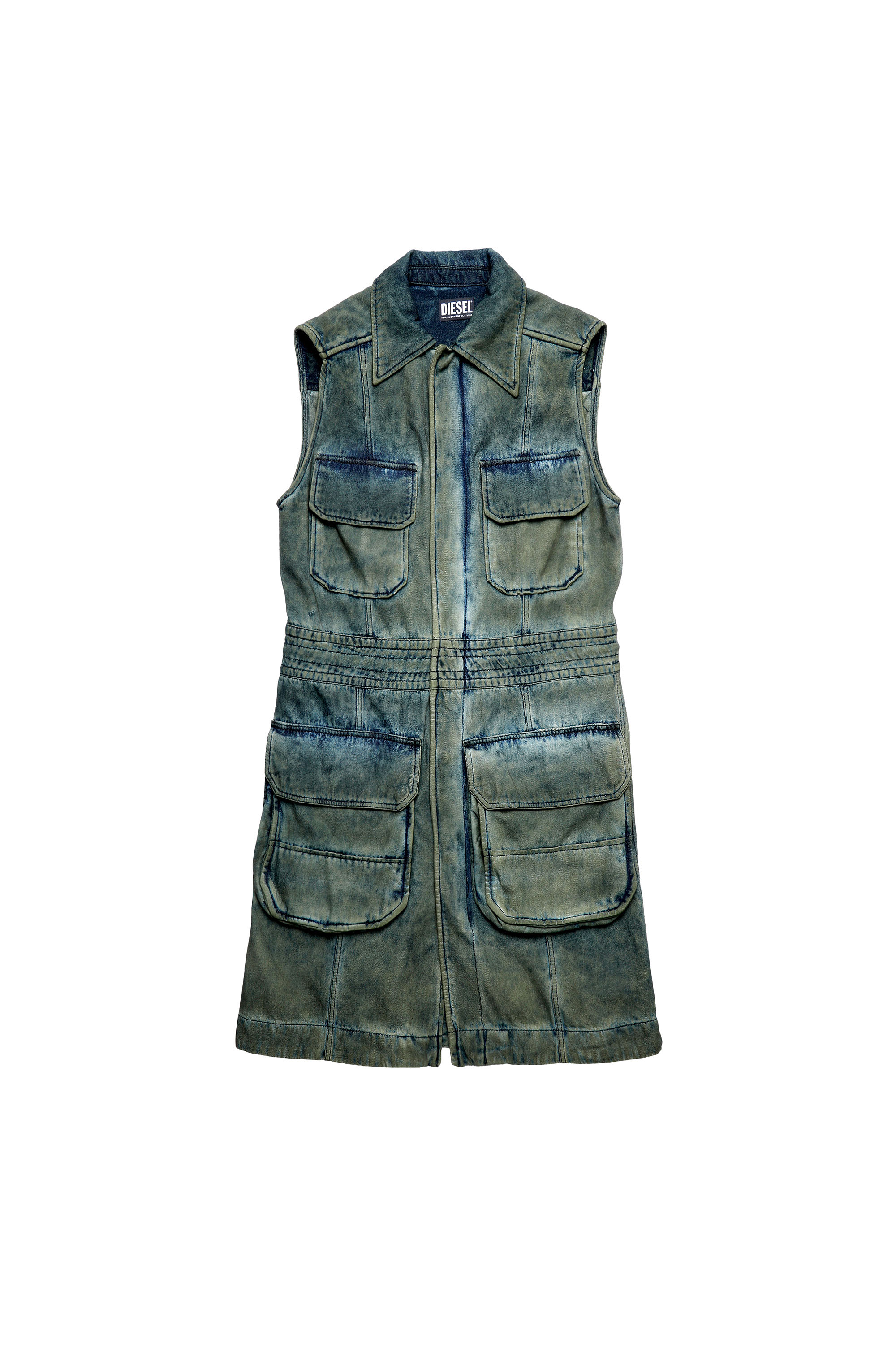 DE-TURBY-SP, Olive Green - Dresses