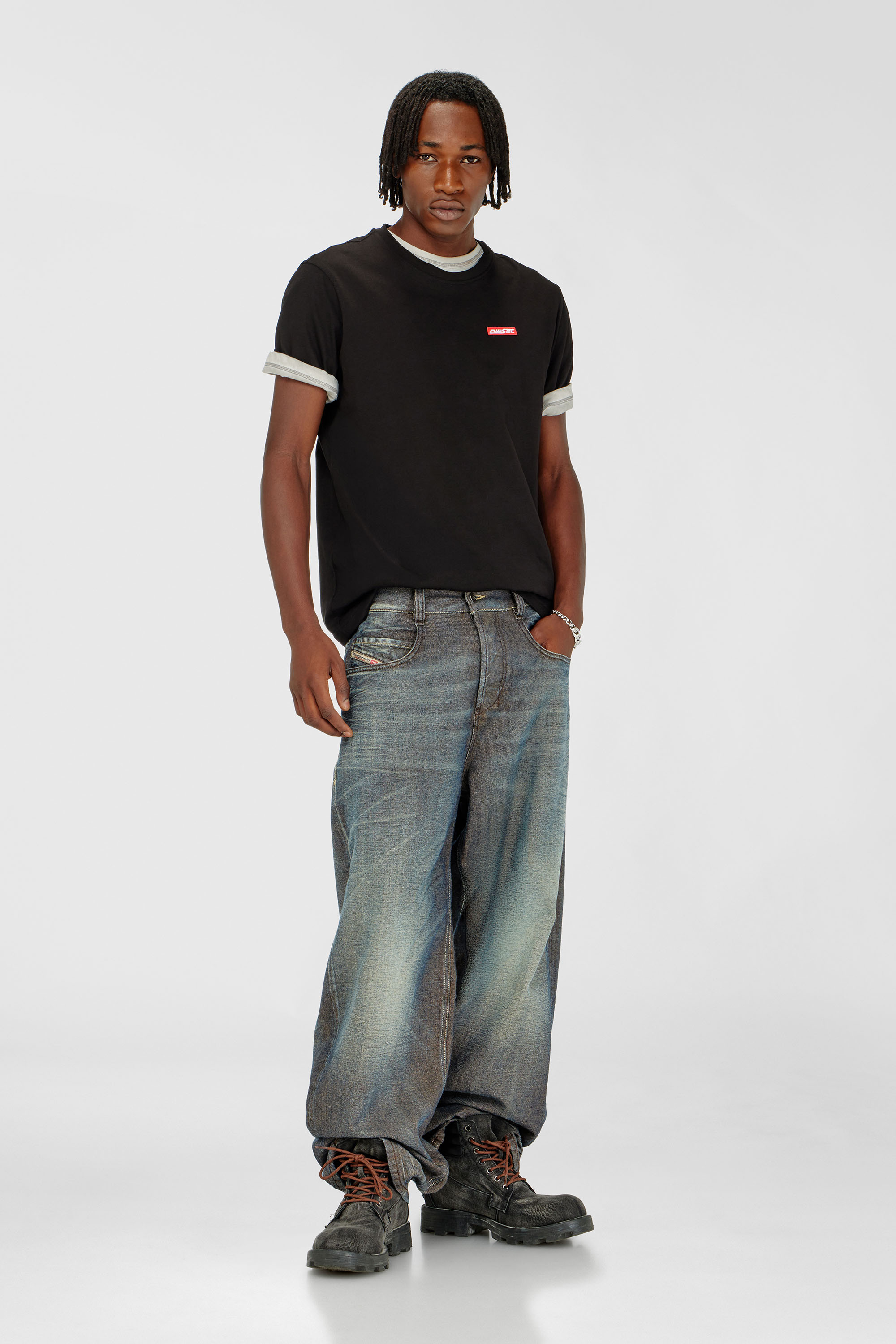 T-shirt en coton avec patch logo