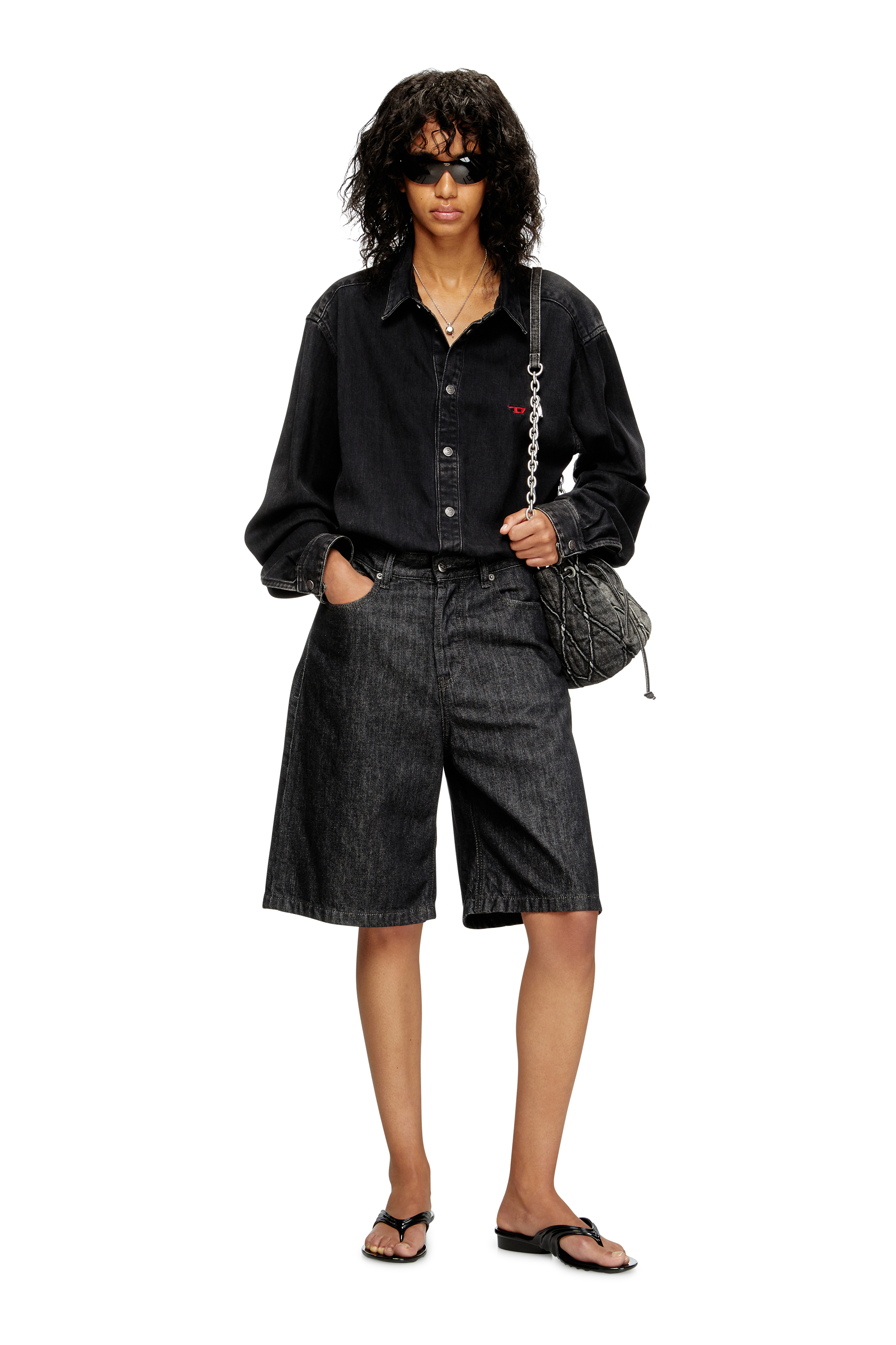 Diesel - MELISSA QUANTUM THONG, Tong sculpturale en Melflex® Femme in Noir - 7