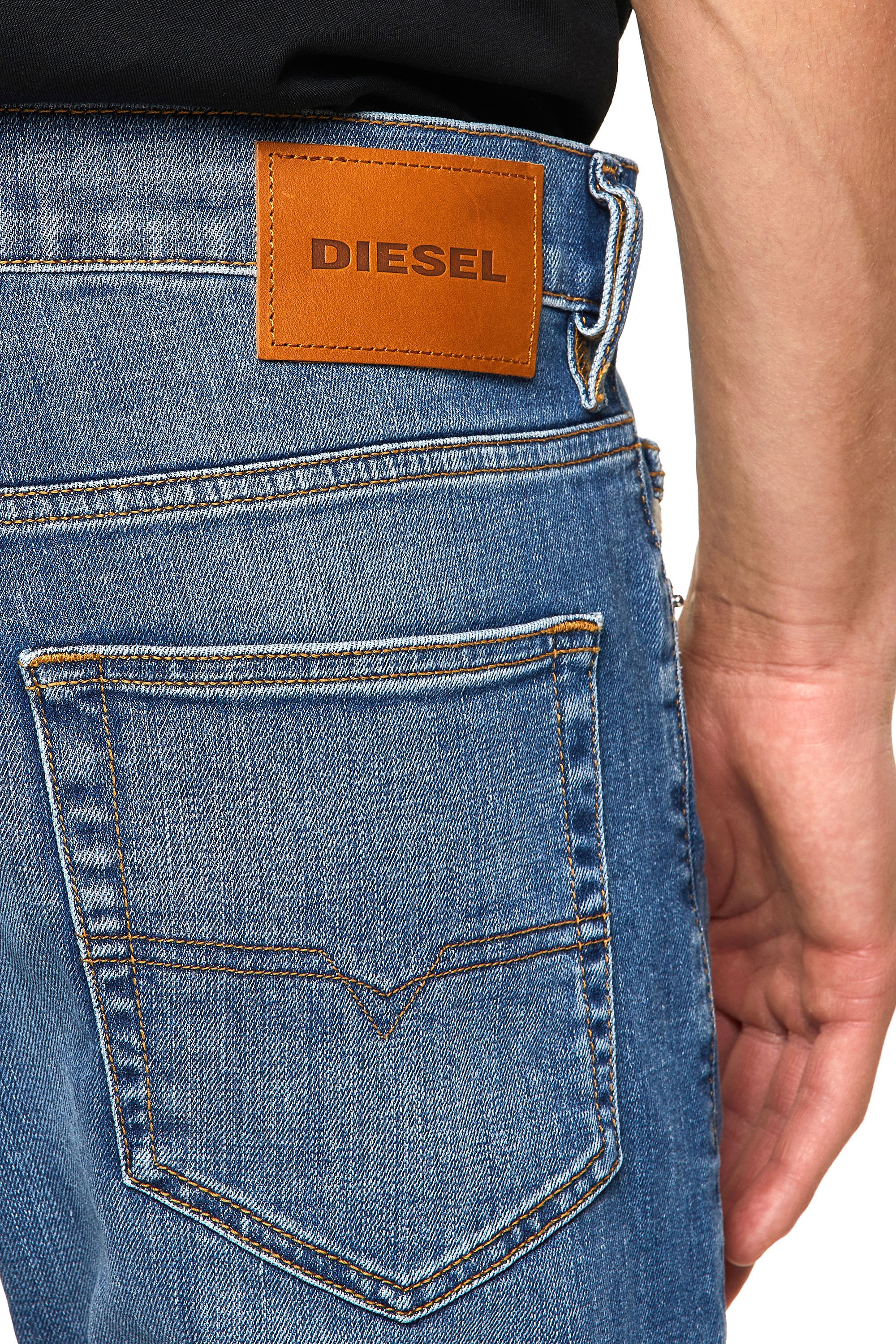 Diesel - D-Luster 009ZR Slim Jeans, Light Blue - Image 4